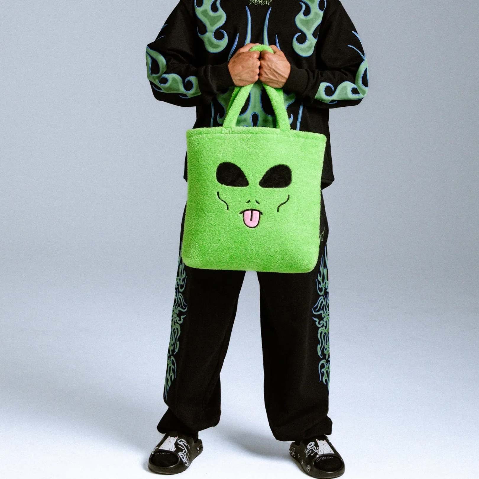 Lord Alien Fluffy Tote  (Green)<Ripndip New