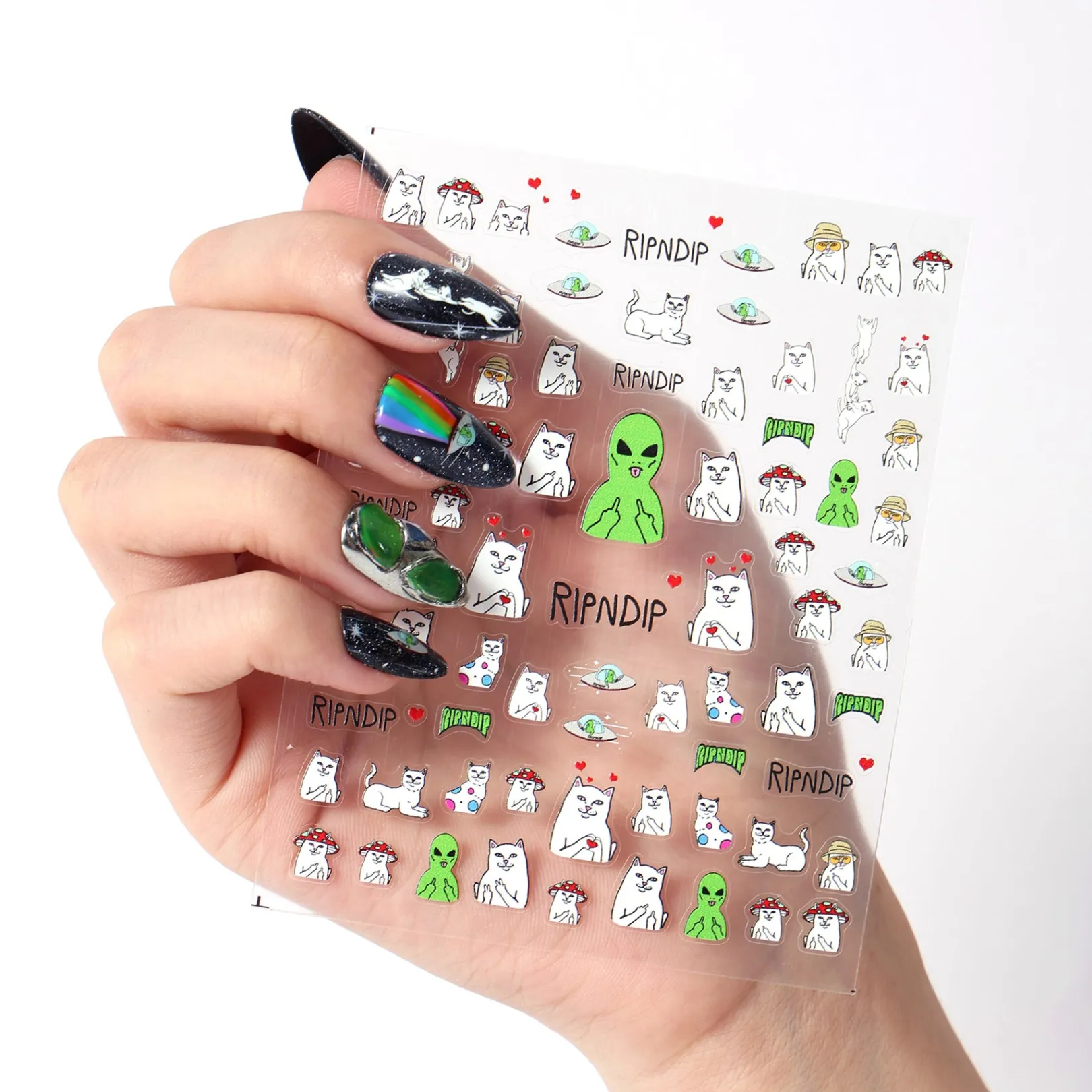 Lord Nermal And Alien Nail Stickers<Ripndip Hot