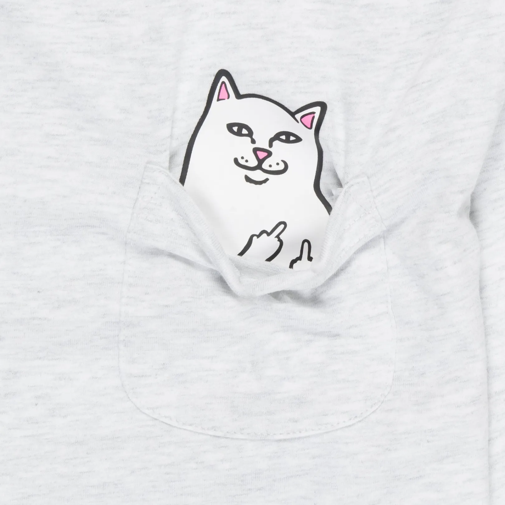 Lord Nermal Cropped Long Sleeve Pocket Tee (Ash Heather)<Ripndip Fashion