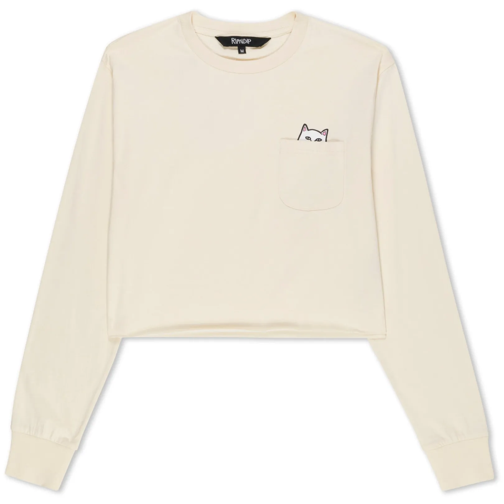 Lord Nermal Cropped Long Sleeve Pocket Tee (Natural)<Ripndip Best