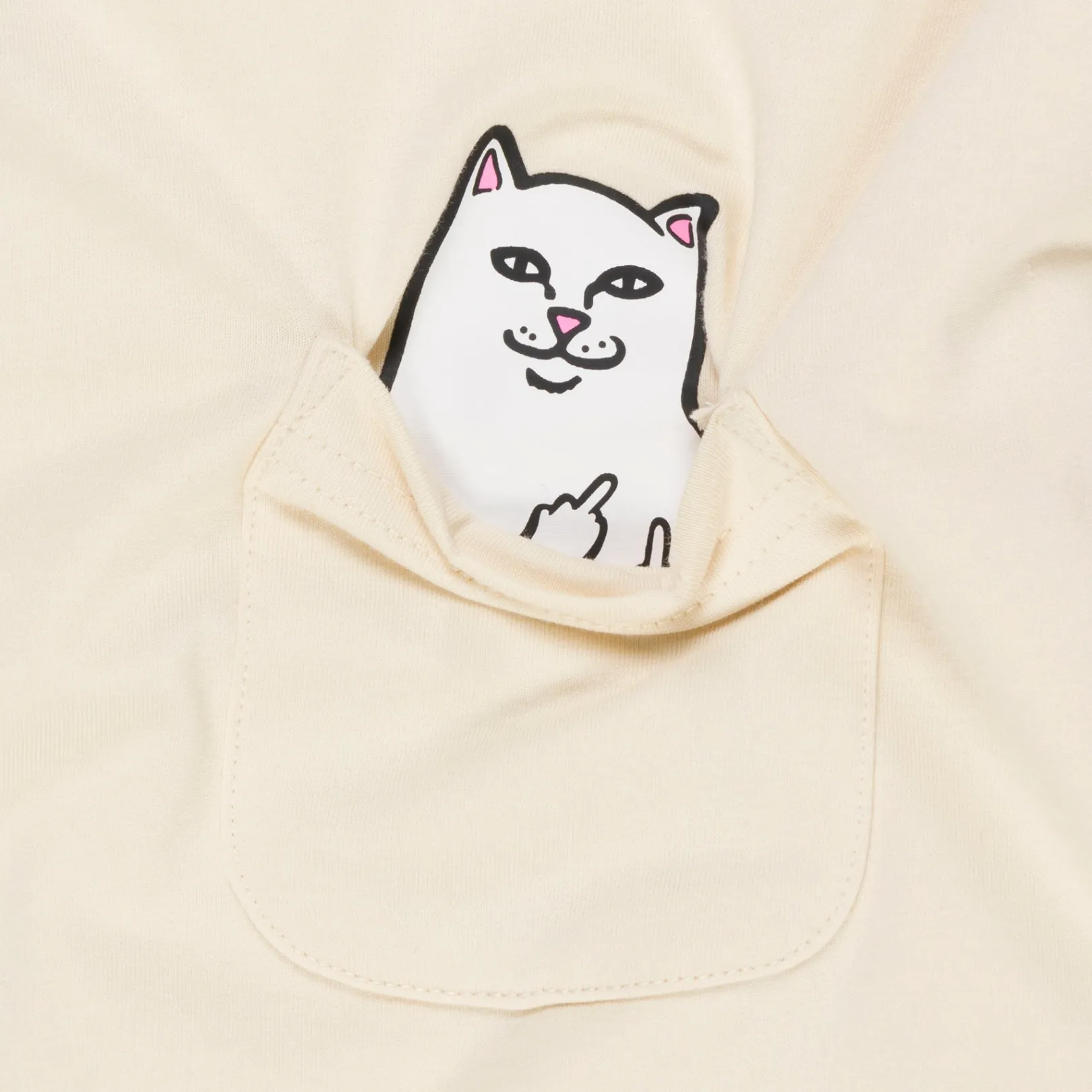 Lord Nermal Cropped Long Sleeve Pocket Tee (Natural)<Ripndip Best