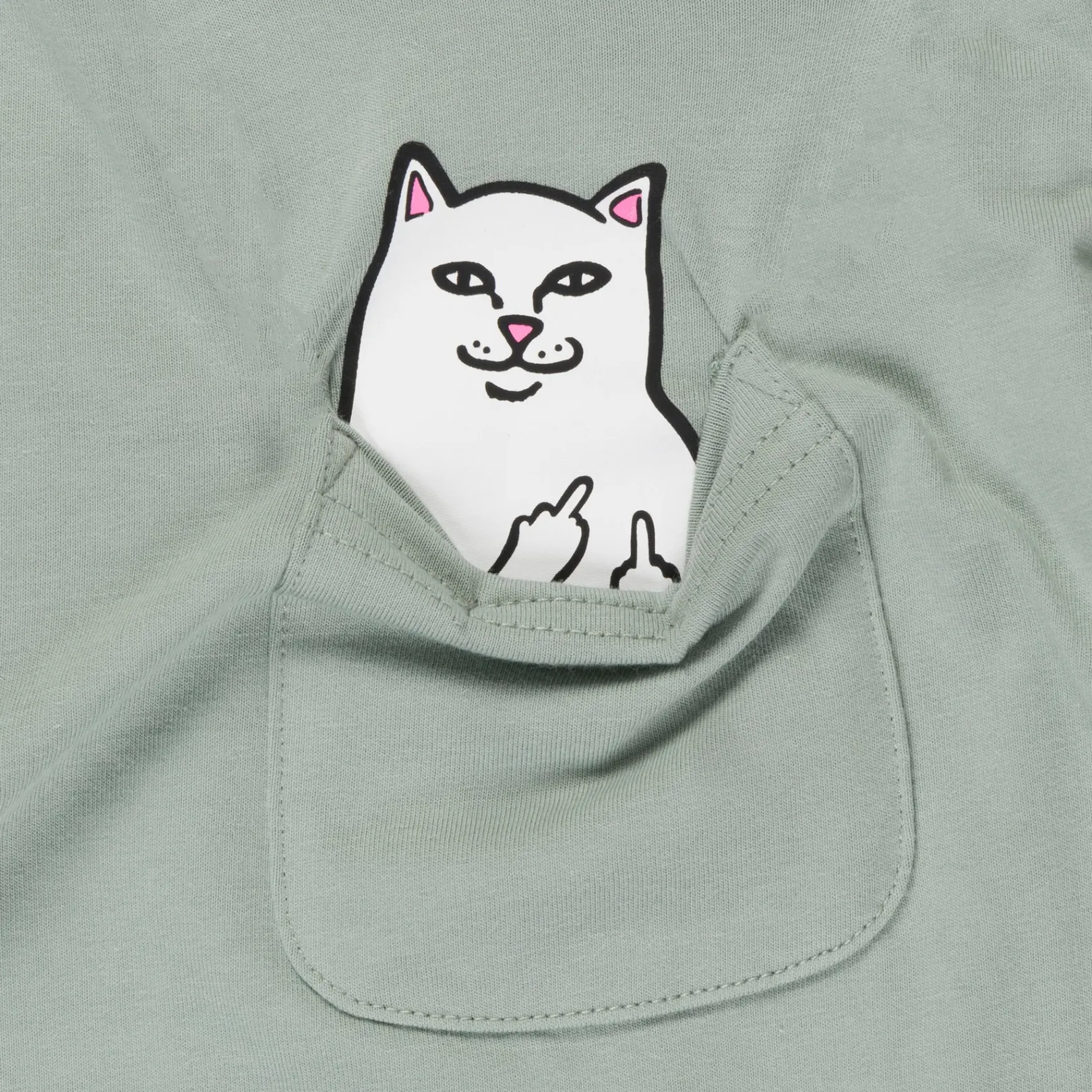 Lord Nermal Cropped Long Sleeve Pocket Tee (Sage Grey)<Ripndip Shop