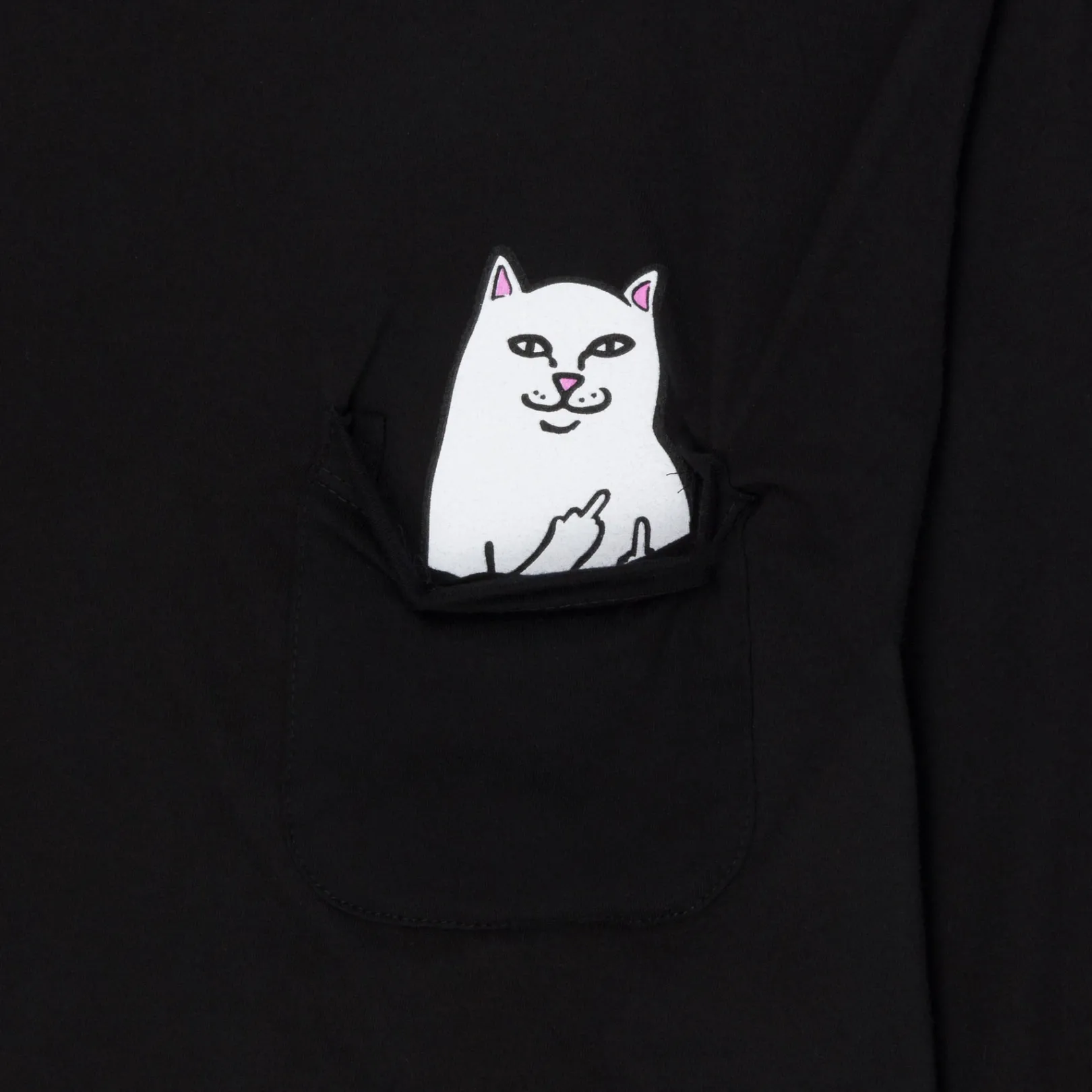 Lord Nermal Cropped Pocket Tee Long Sleeve (Black)<Ripndip Best