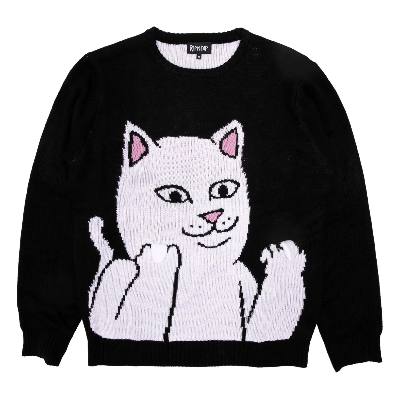 Lord Nermal Flippy Knitty Sweater (Black)<Ripndip Best Sale