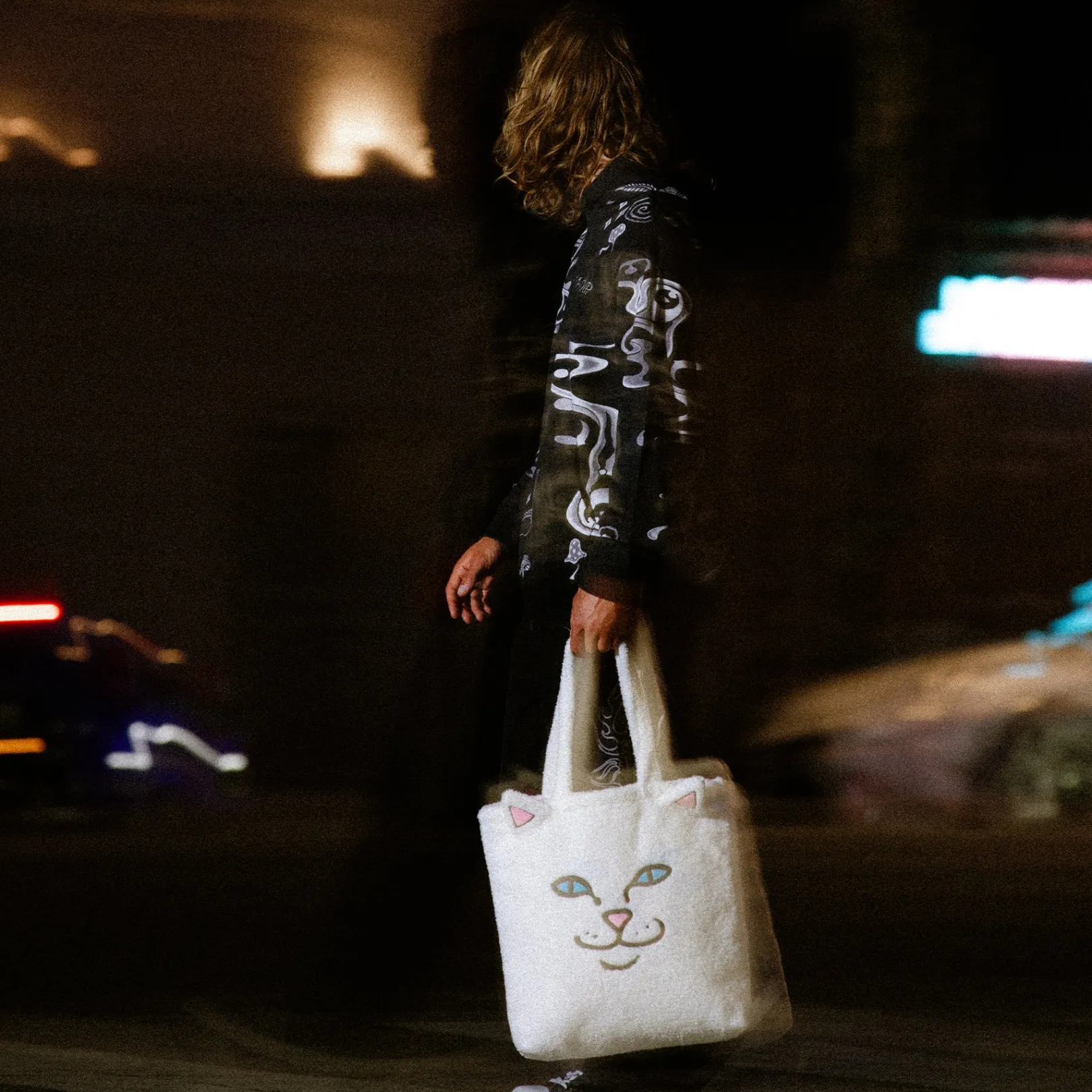 Lord Nermal Fluffy Tote  (White)<Ripndip Clearance