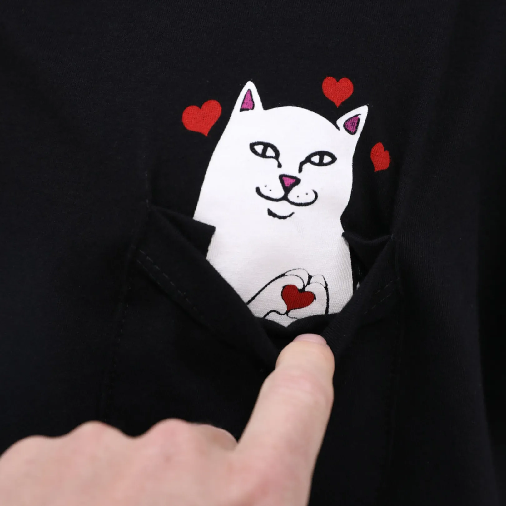 Lord Nermal Loves Pocket Tee (Black)<Ripndip Online