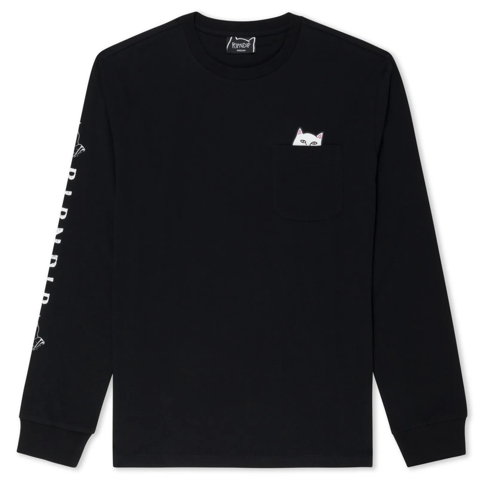 Lord Nermal L/S Pocket Tee (Black)<Ripndip Clearance