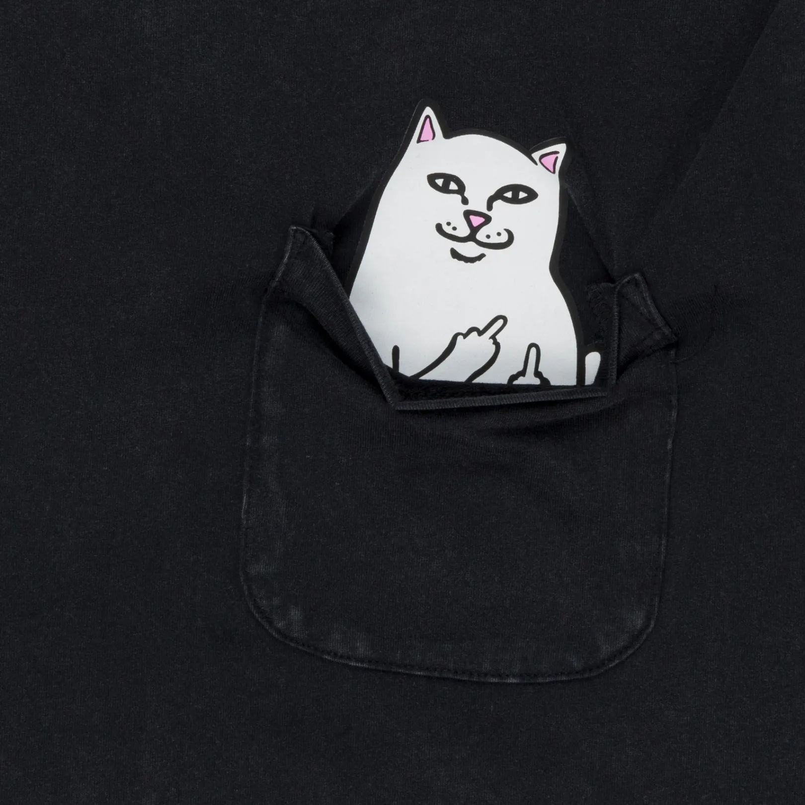 Lord Nermal Pocket tee (Black Mineral Wash)<Ripndip Fashion