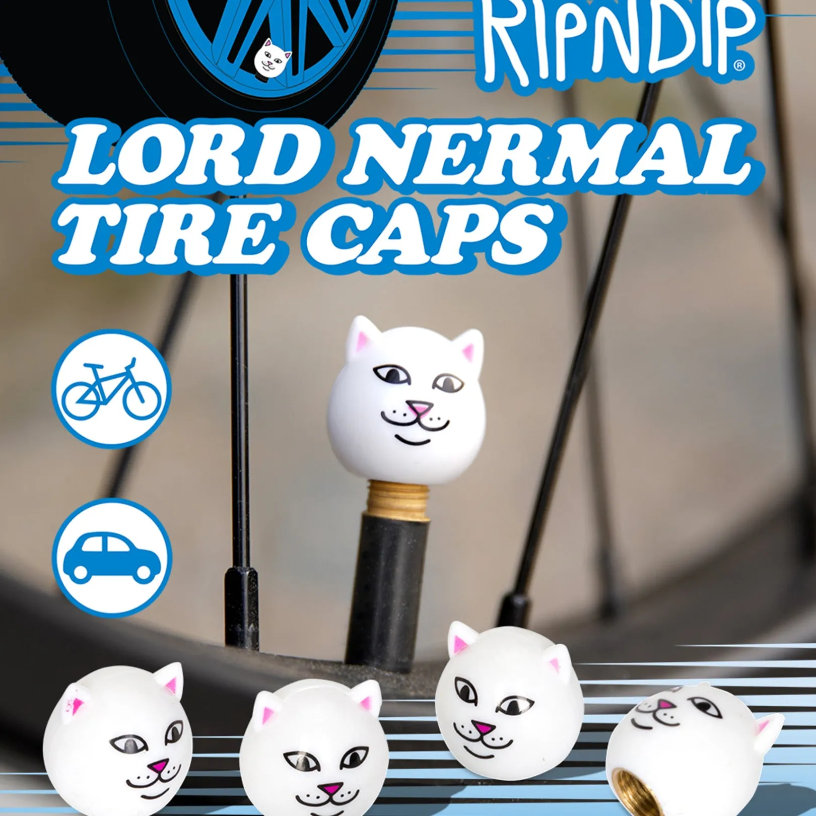 Lord Nermal Tire Caps (White)<Ripndip Hot