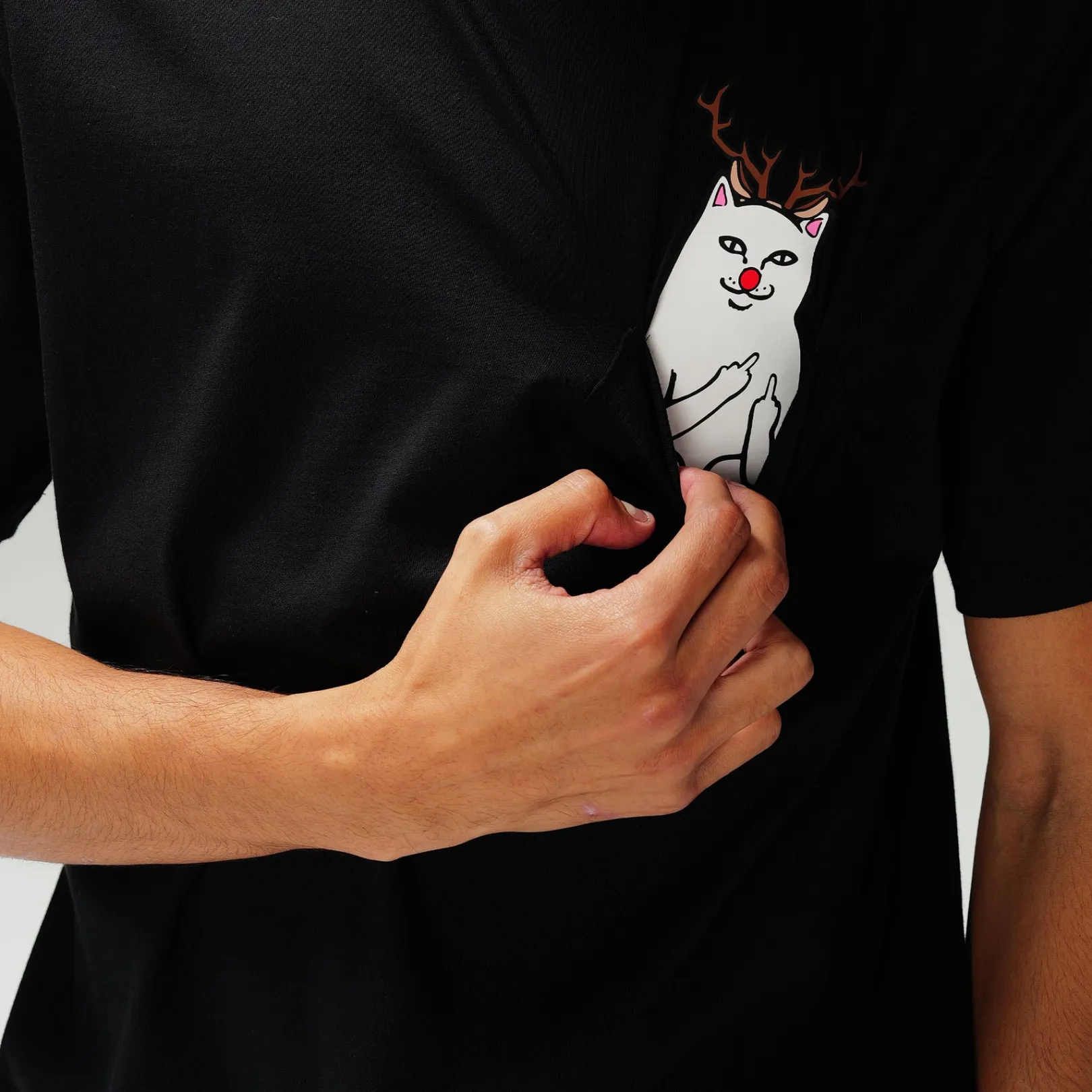 Lord Red Nose Pocket Tee (Black)<Ripndip Hot