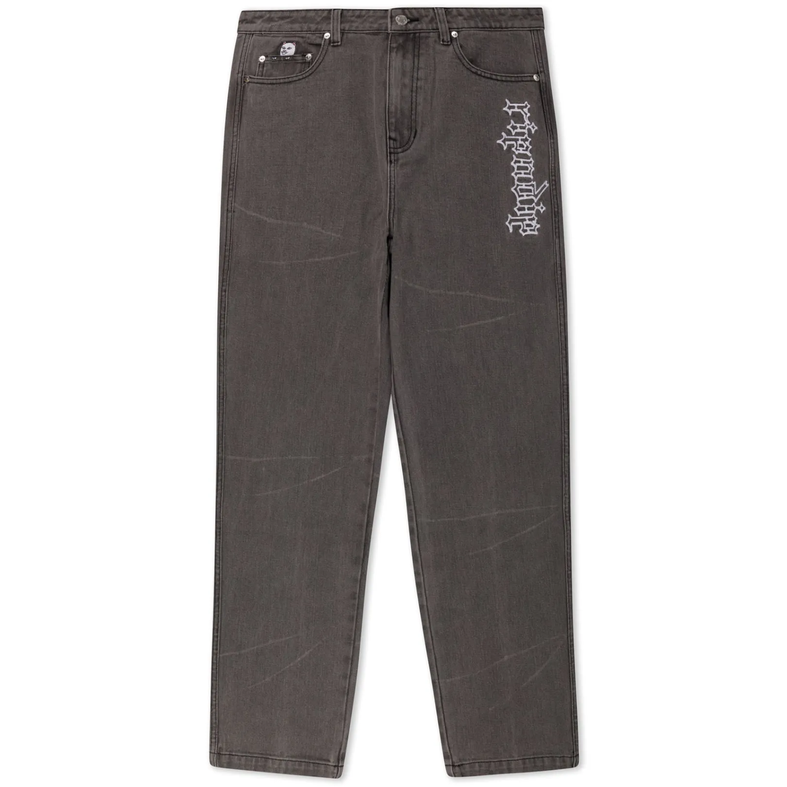 Los Feliz Denim Pants (Charcoal Stone Wash)<Ripndip Best Sale