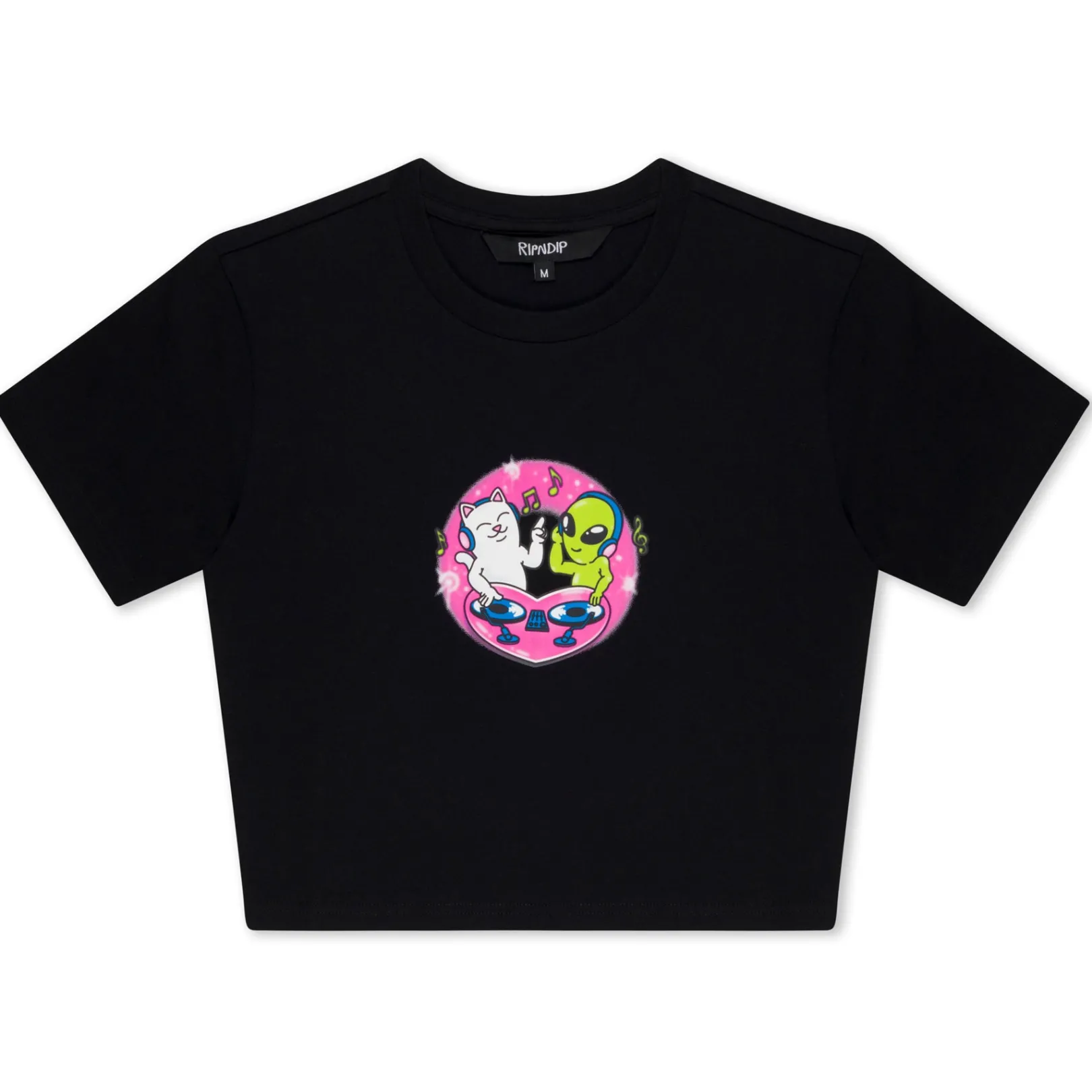 Love Is Cropped Baby Tee (Black)<Ripndip Online