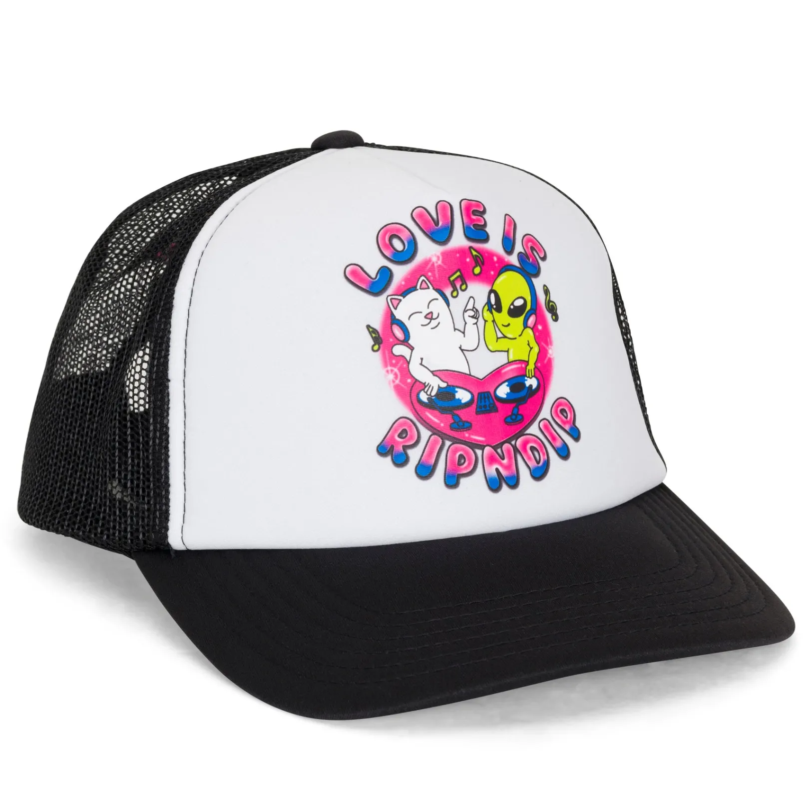 Love Is Trucker Hat (White/Black)<Ripndip Hot