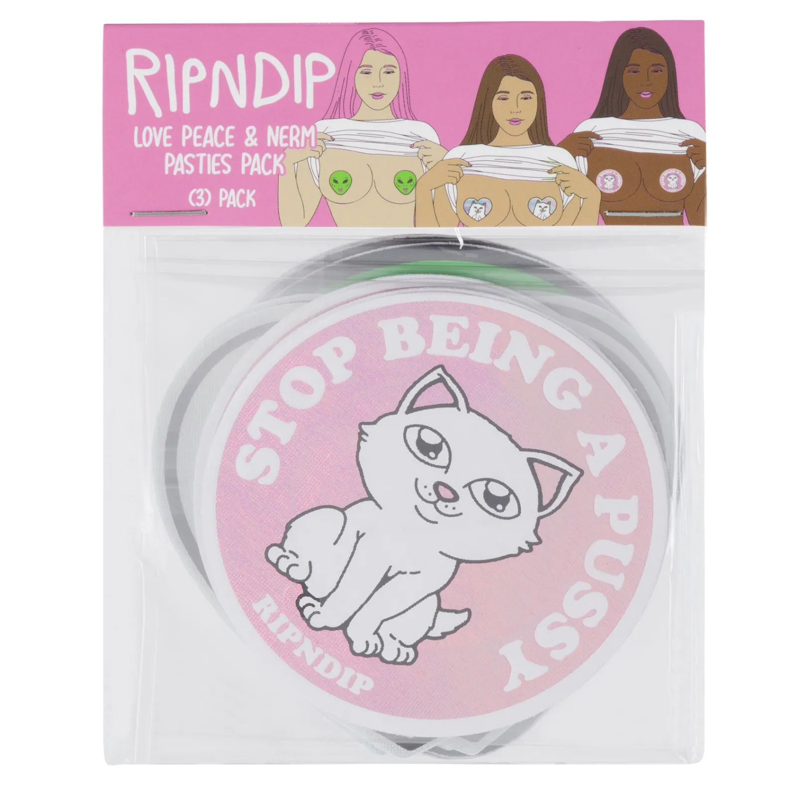 Love Peace and Nerm Pasties Pack (Multi)<Ripndip New