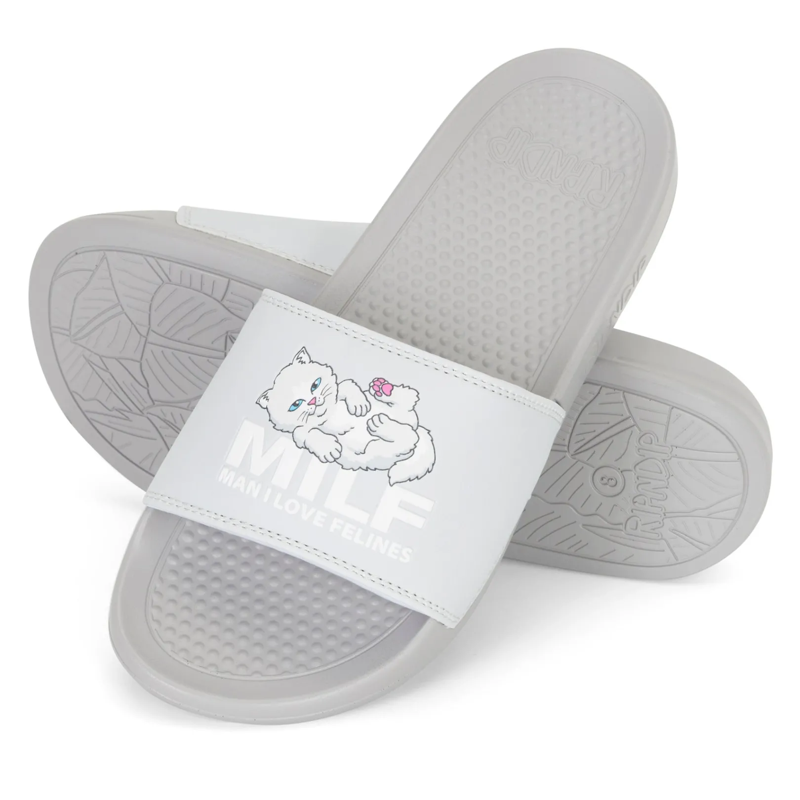 Man I Love Felines Slides (Grey)<Ripndip Best