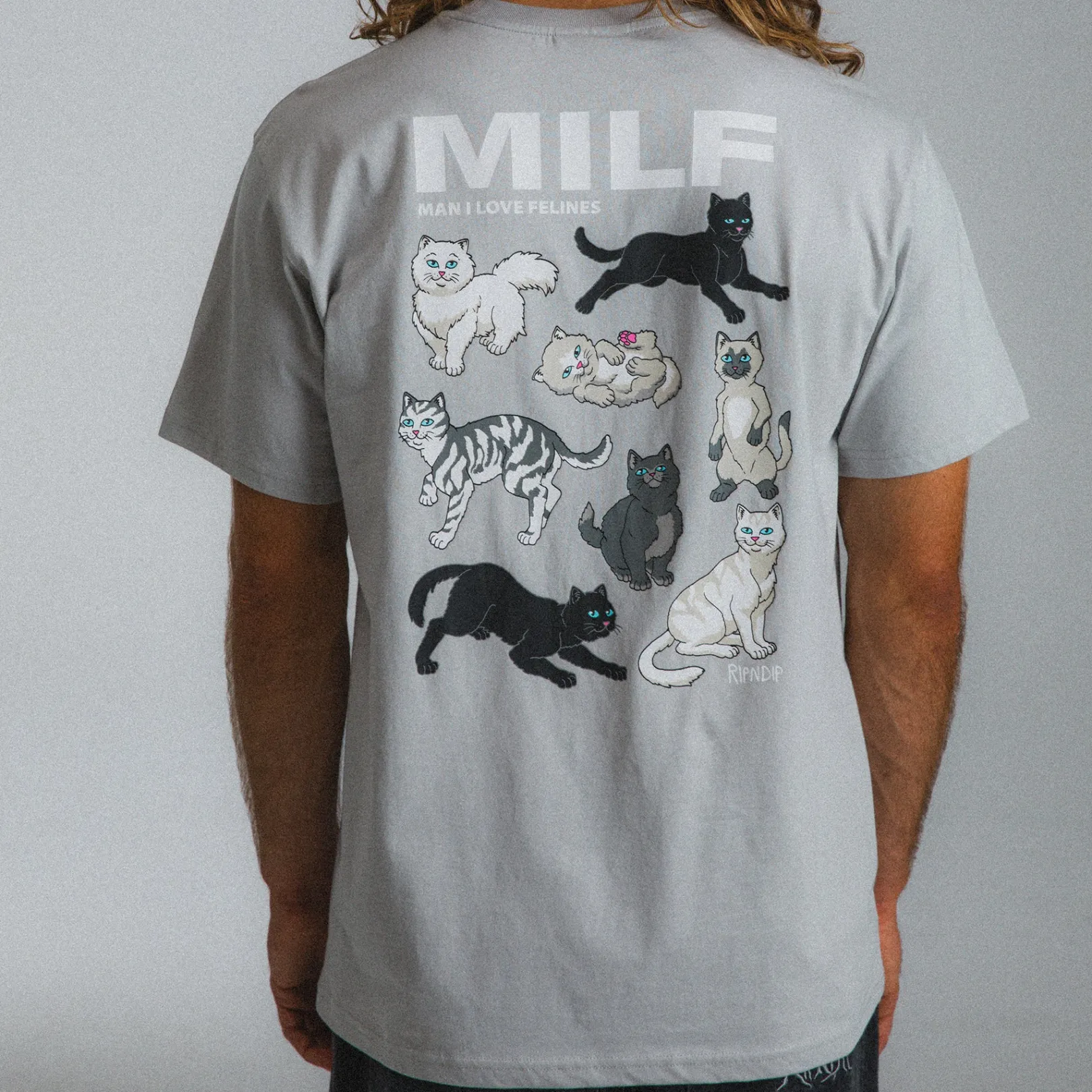 Man I Love Felines Tee (Grey)<Ripndip Flash Sale