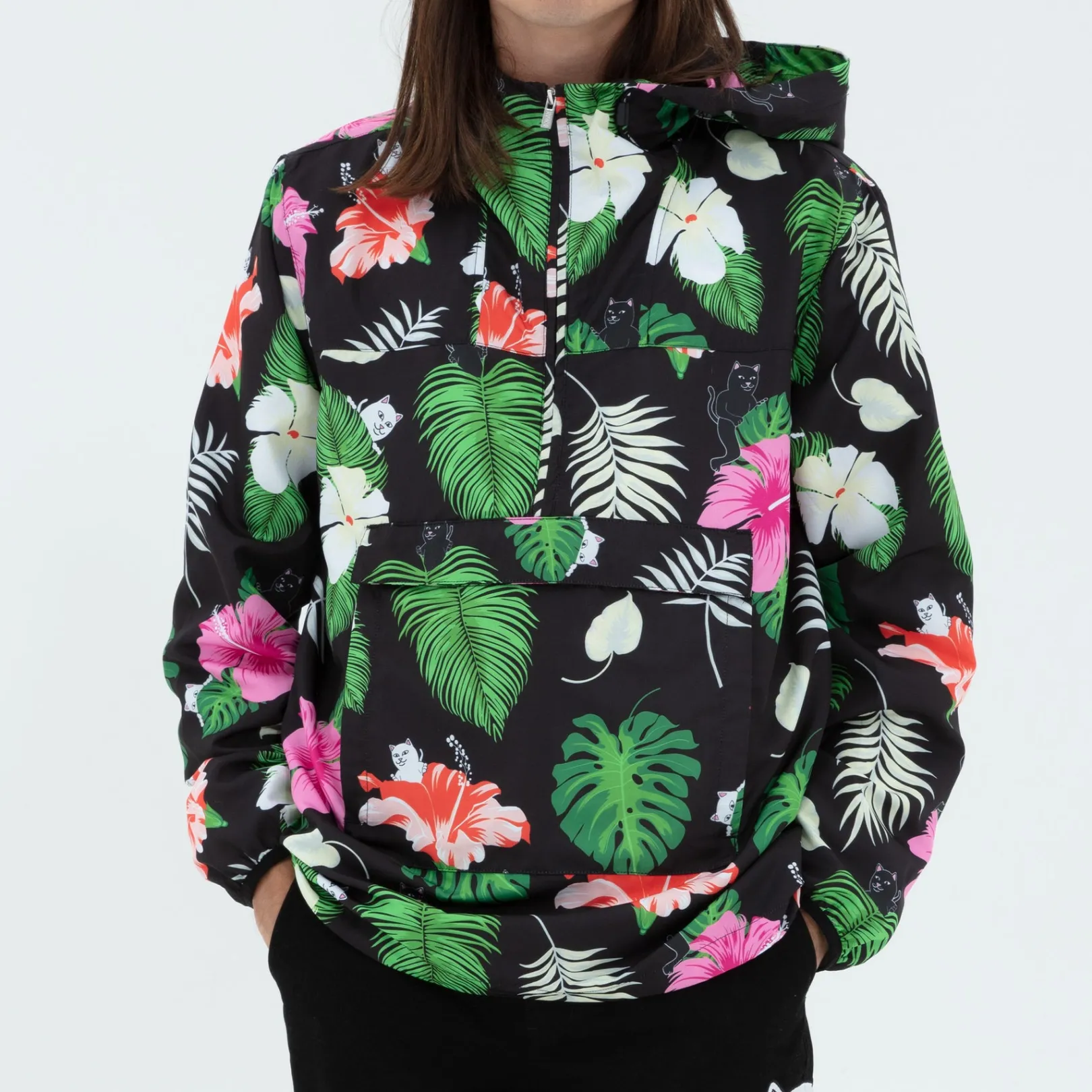 Maui Nerm Packable Anorak Jacket (Black)<Ripndip Clearance