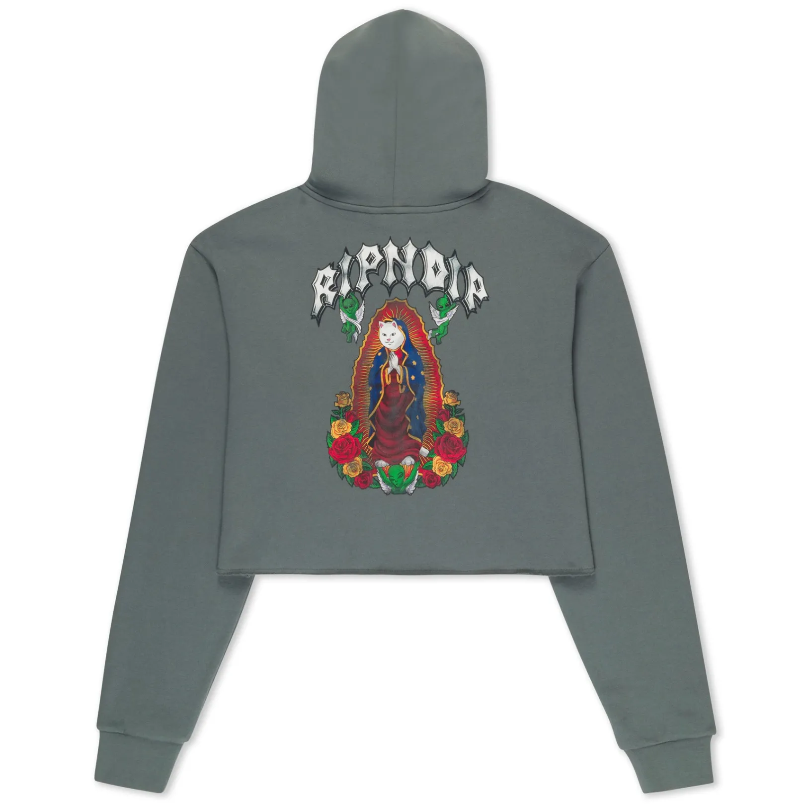 Mother Nerm Cropped Hoodie (Charcoal )<Ripndip Outlet