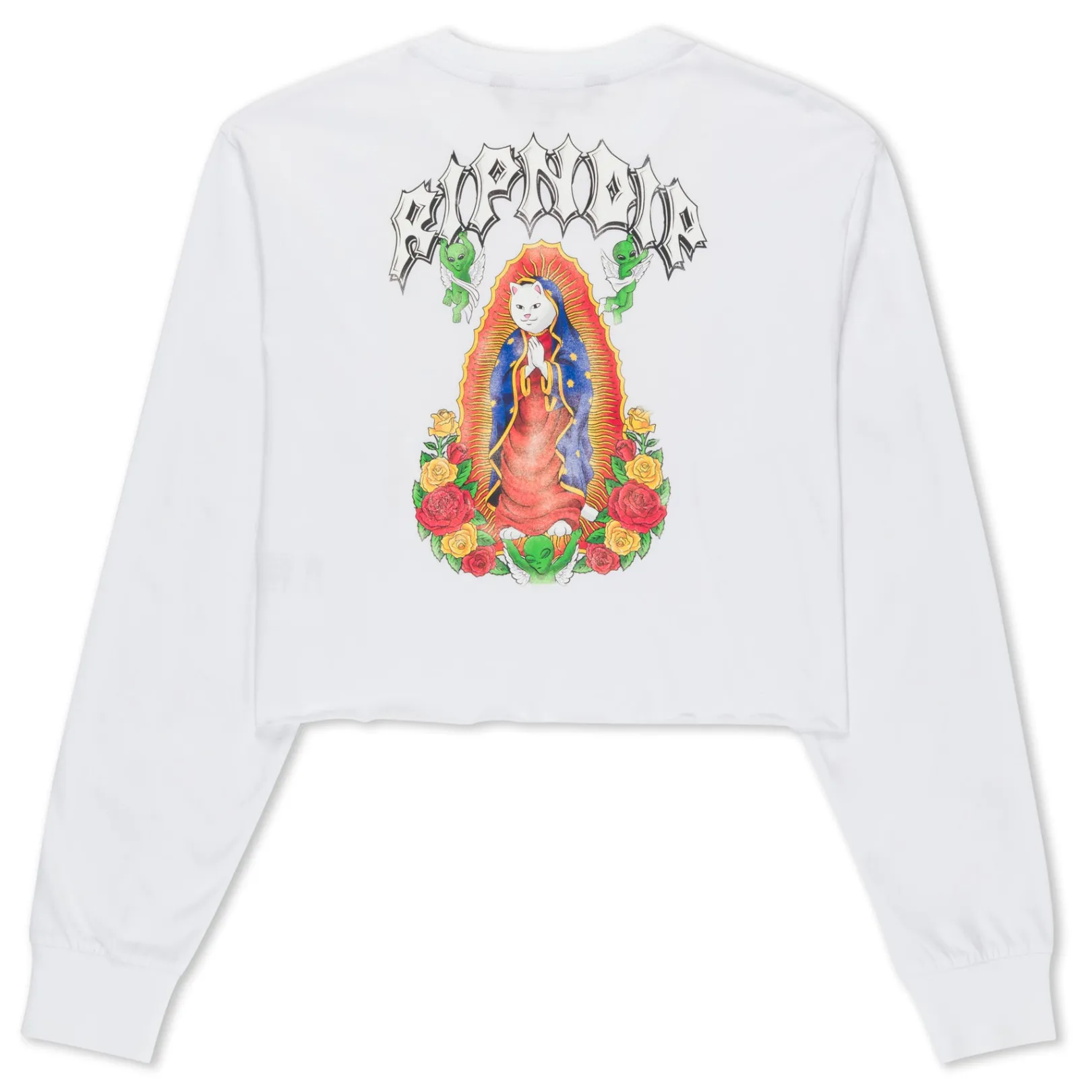 Mother Nerm Cropped Long Sleeve (White)<Ripndip Best