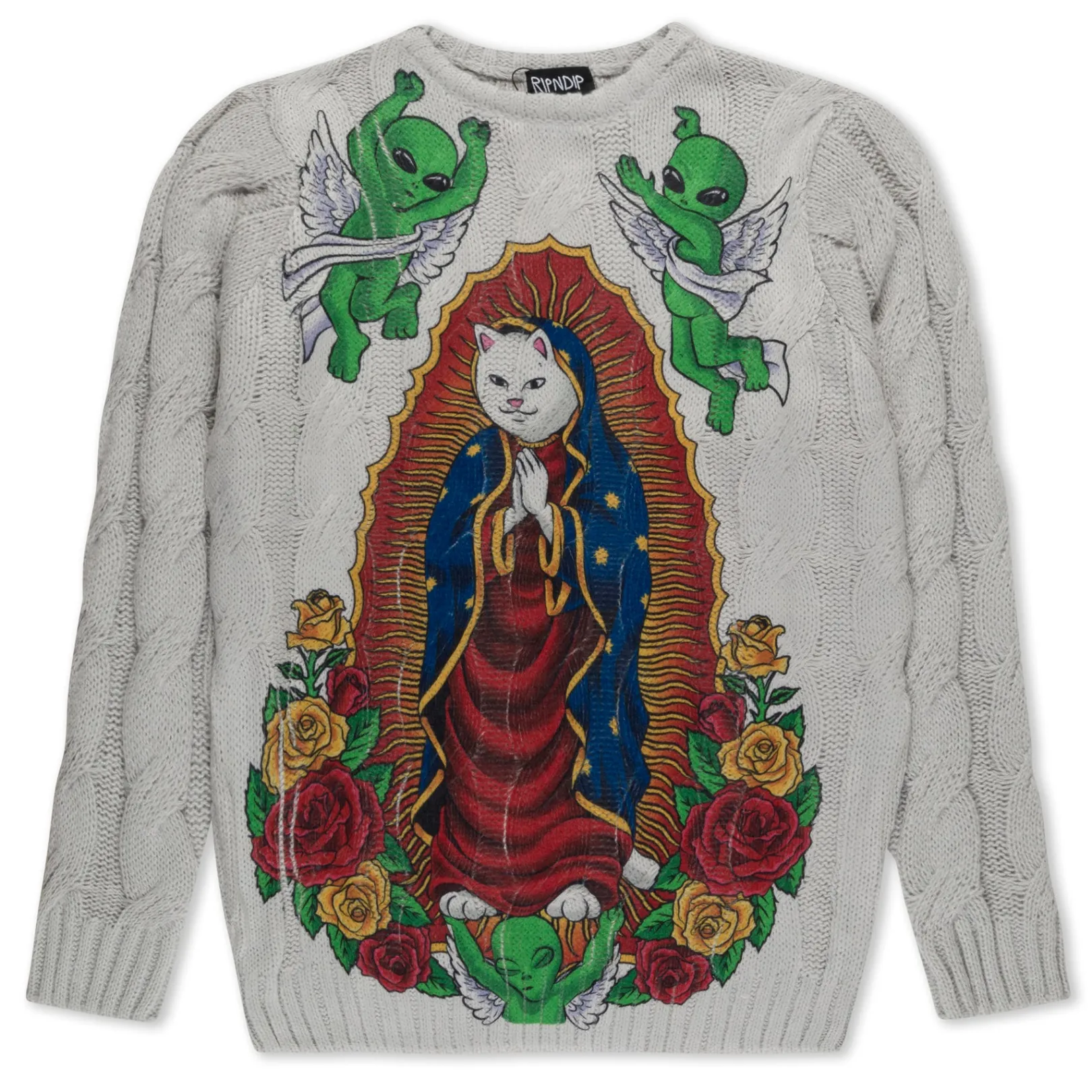 Mother Nerm Knit Sweater (Grey)<Ripndip Discount