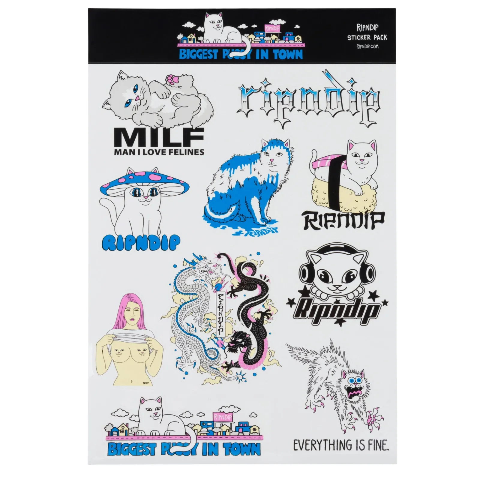 My Neighborhood Sticker Sheet (Multi)<Ripndip New