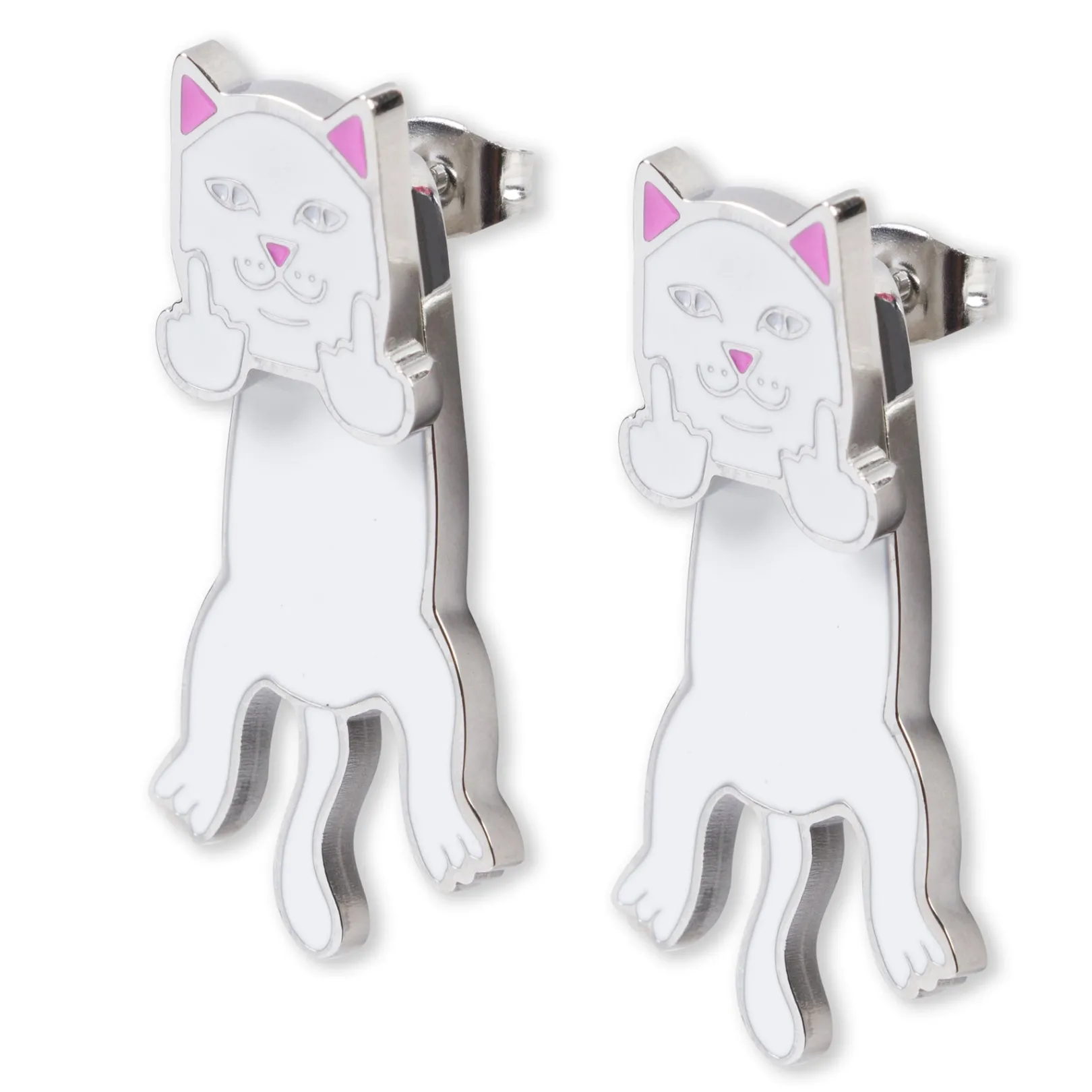 Naughty Nerm Earring Set (White)<Ripndip Best Sale