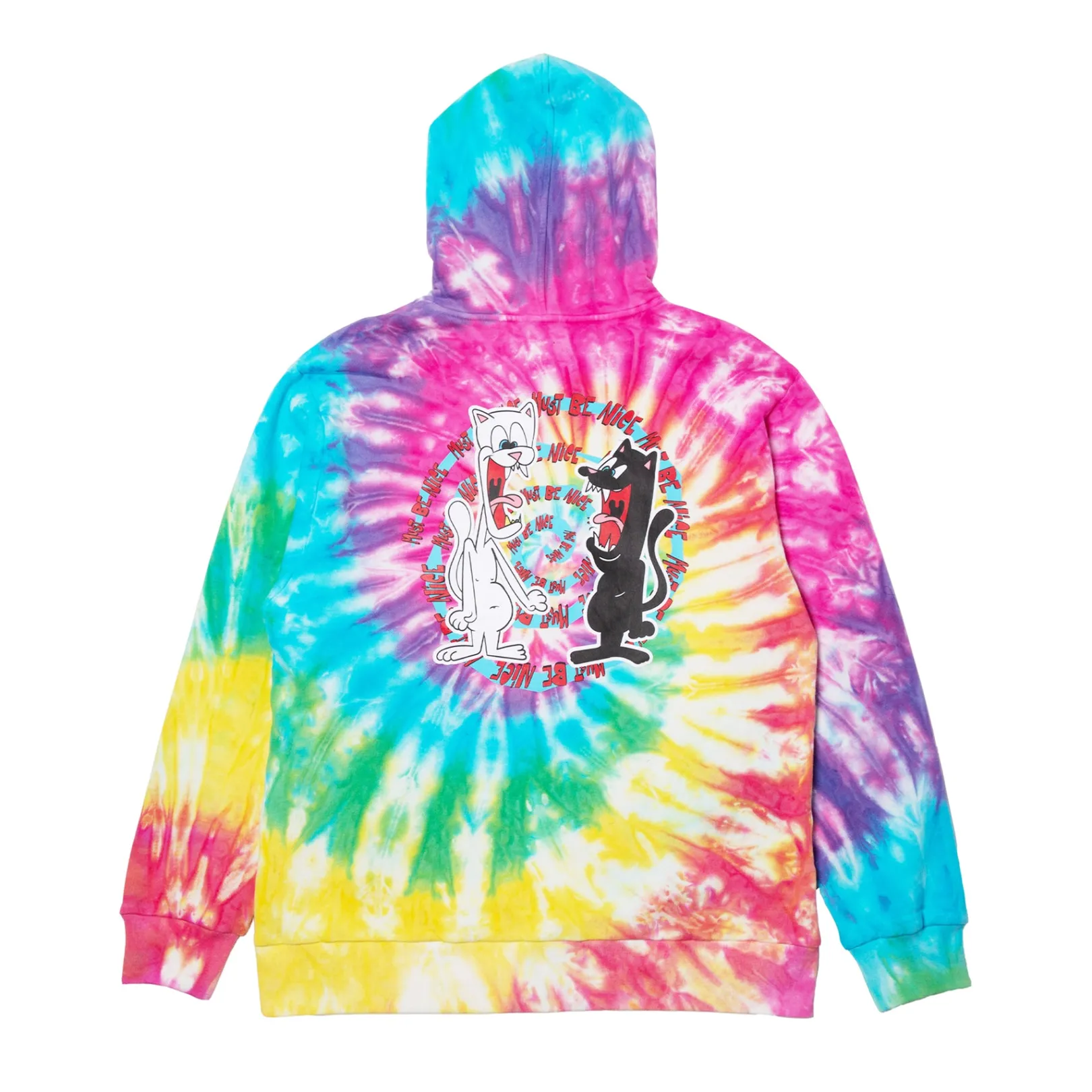 Nerm & Jerm Show Hoodie (Rainbow Spiral Dye)<Ripndip Flash Sale