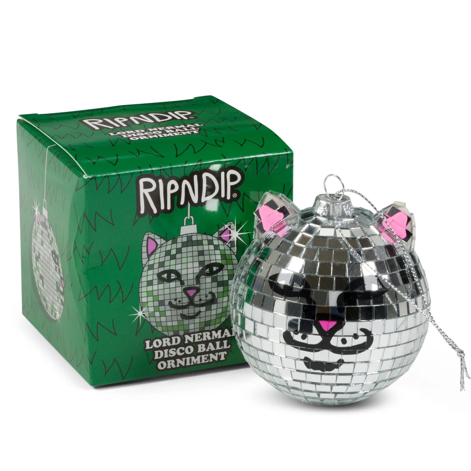 Nermal Disco Ornament  (Silver)<Ripndip New