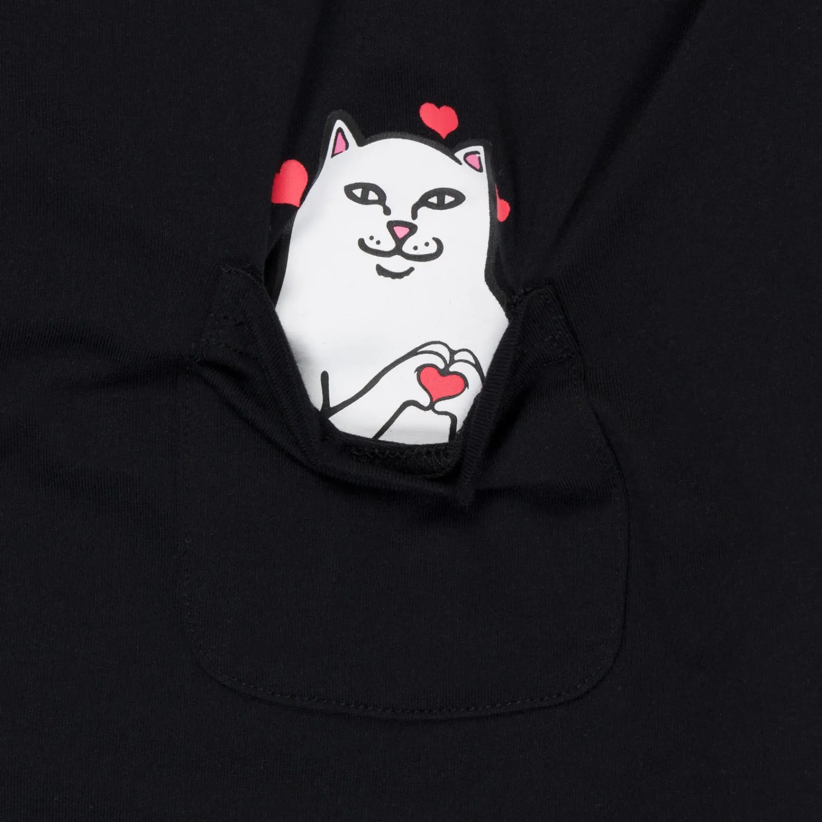 Nermal Loves Cropped Baby Pocket Tee (Black)<Ripndip Cheap