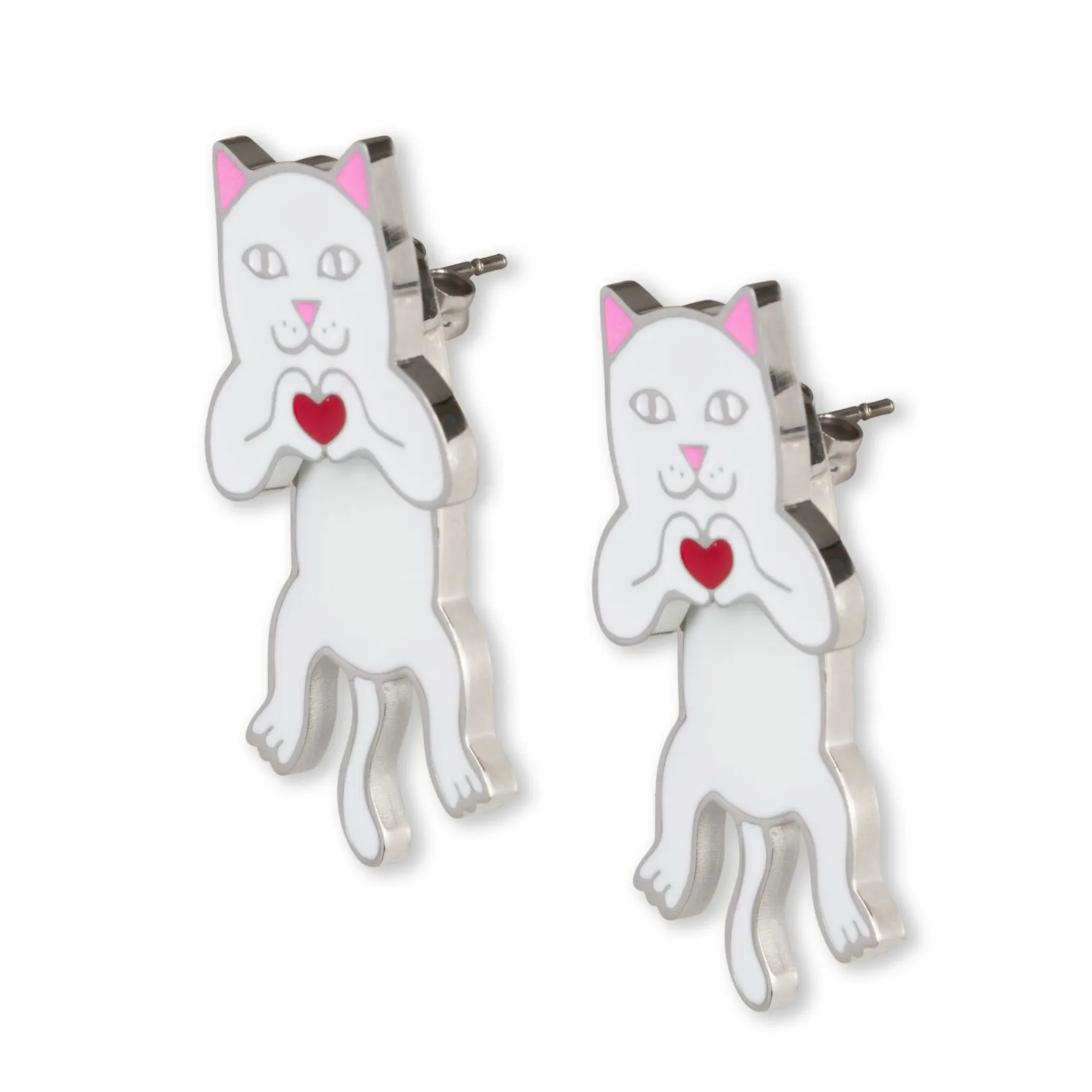 Nermal Loves Earring Set (White)<Ripndip Cheap