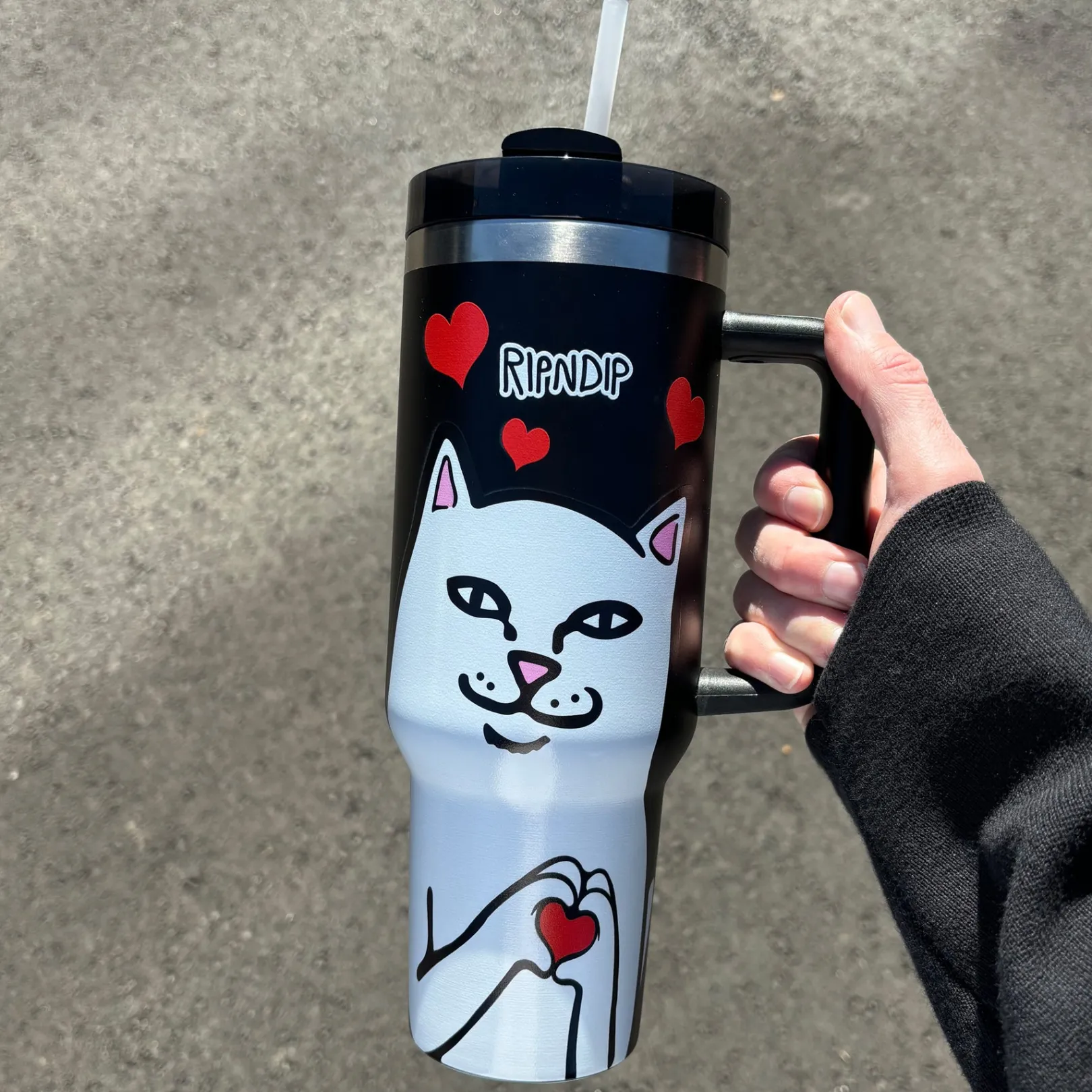 Nermal Loves Tumbler (Black)<Ripndip New