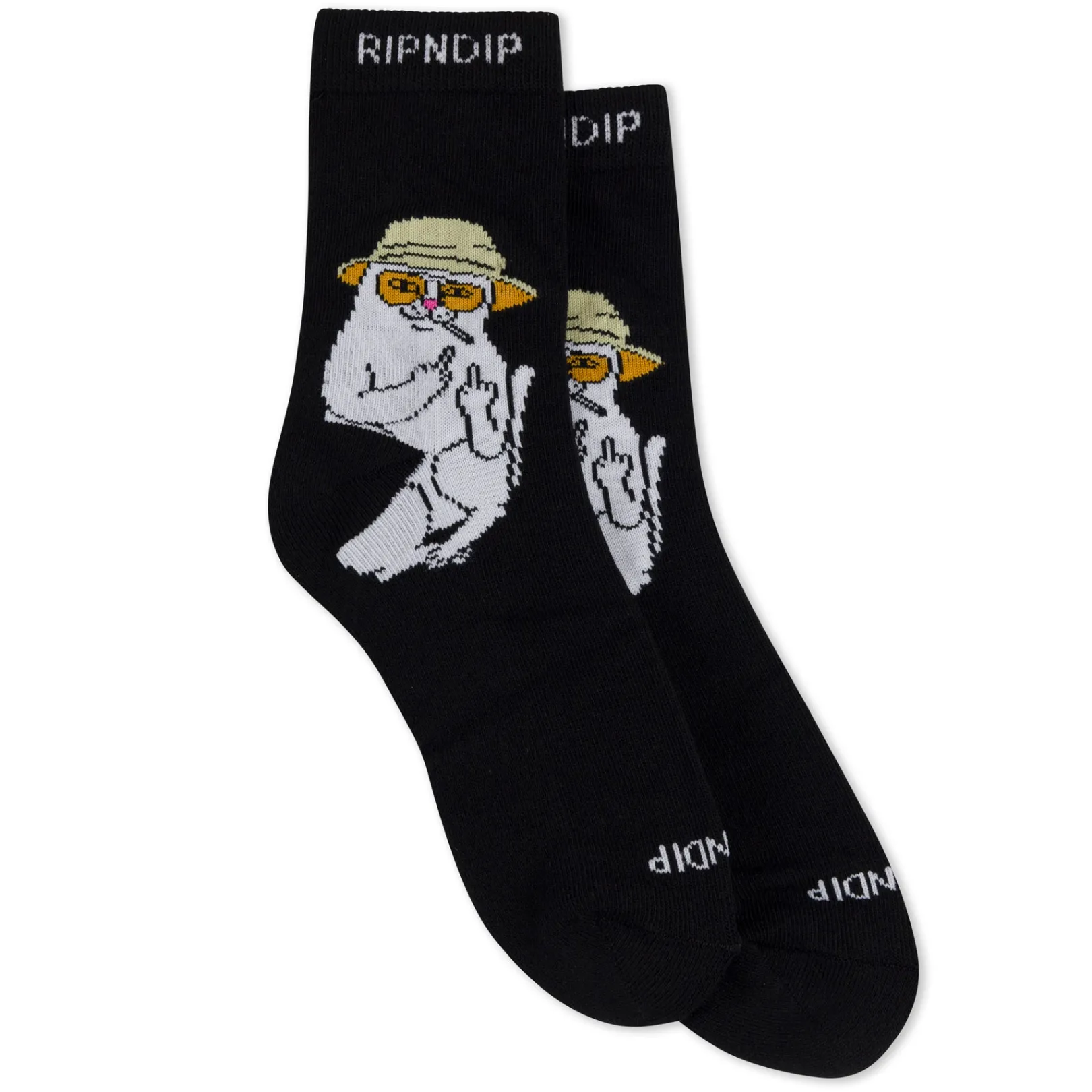 Nermal S Thompson Mid Socks (Black)<Ripndip Shop