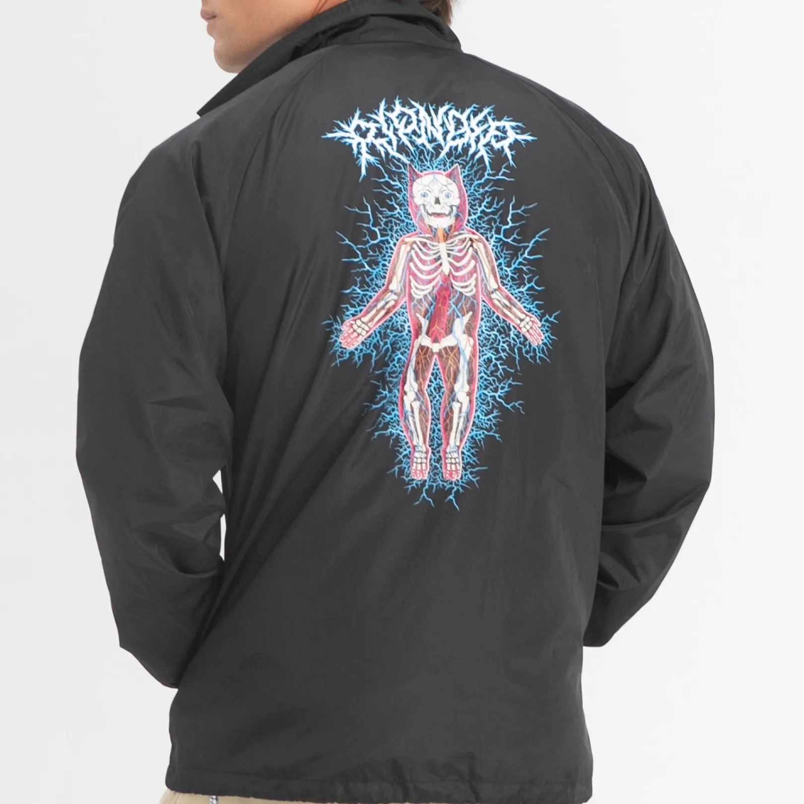 Nervous System Coaches Jacket (Black)<Ripndip Shop