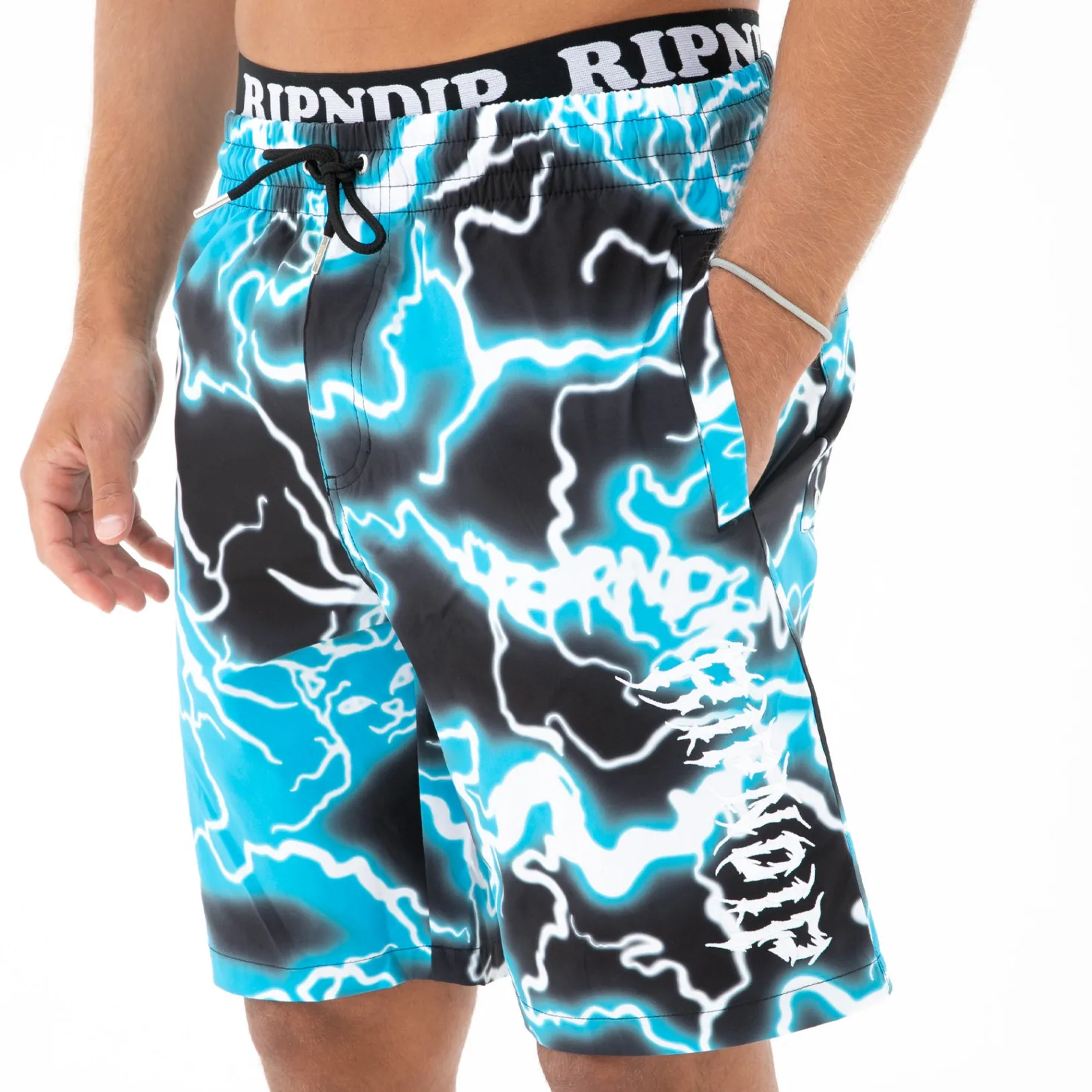 Nikola Swim Shorts (Black/Blue)<Ripndip Store