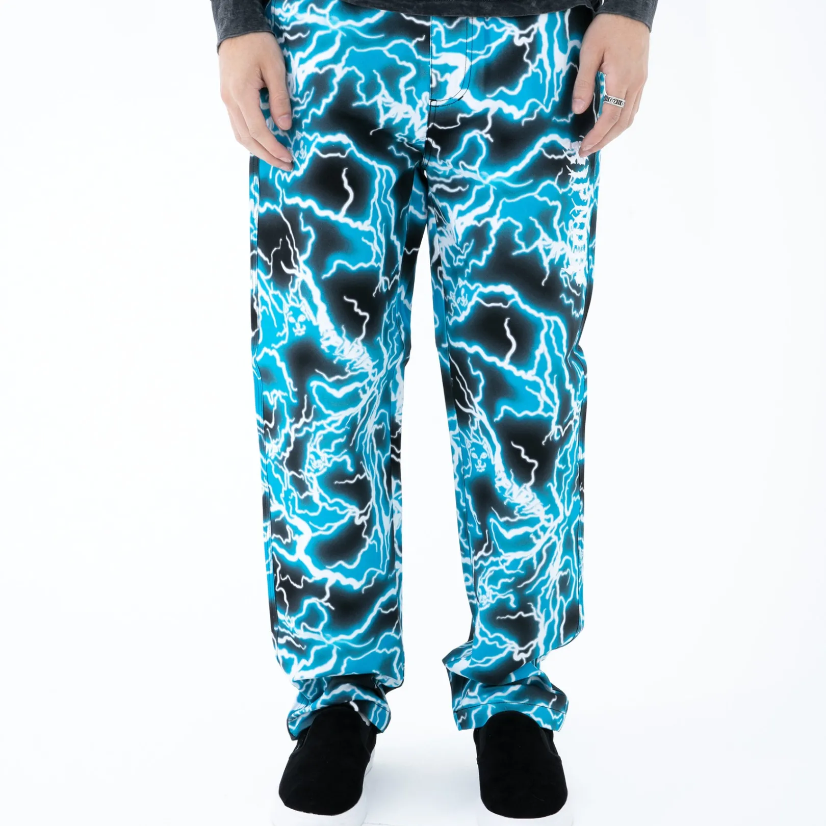 Nikola Twill Pants (Black/Blue)<Ripndip Store