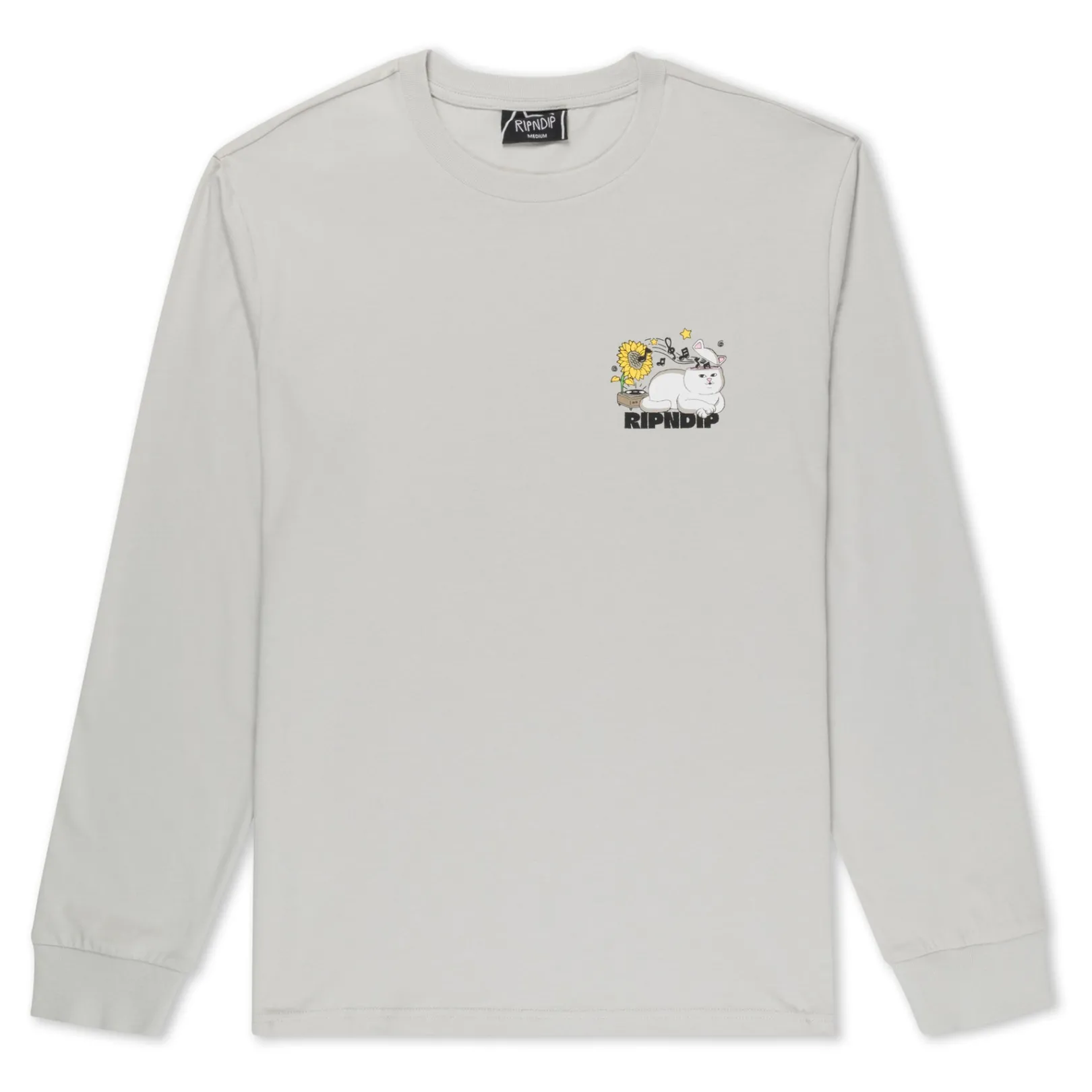 No Music No Life Long Sleeve (Grey)<Ripndip Outlet