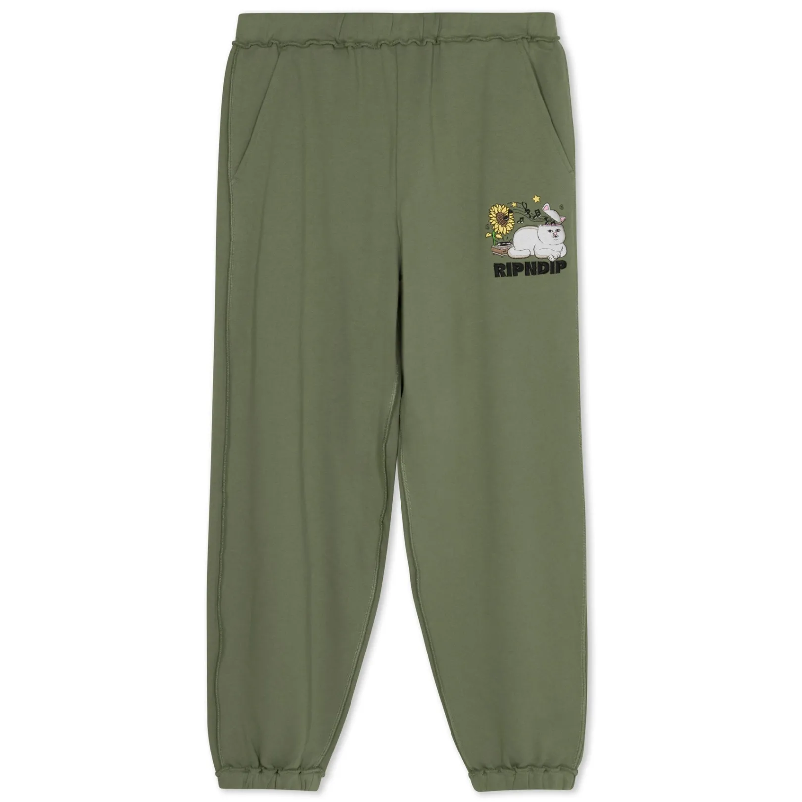 No Music No Life Sweatpants (Dusty Olive)<Ripndip Outlet