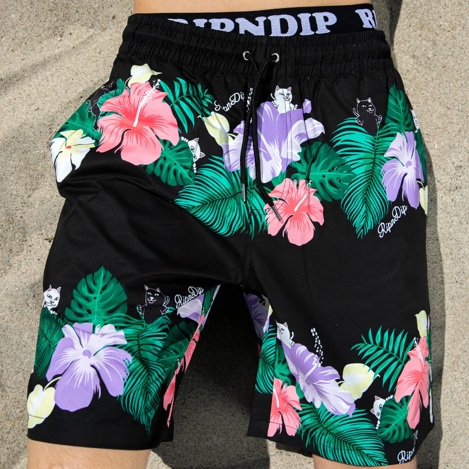 Pablo Swim Shorts (Black)<Ripndip Flash Sale