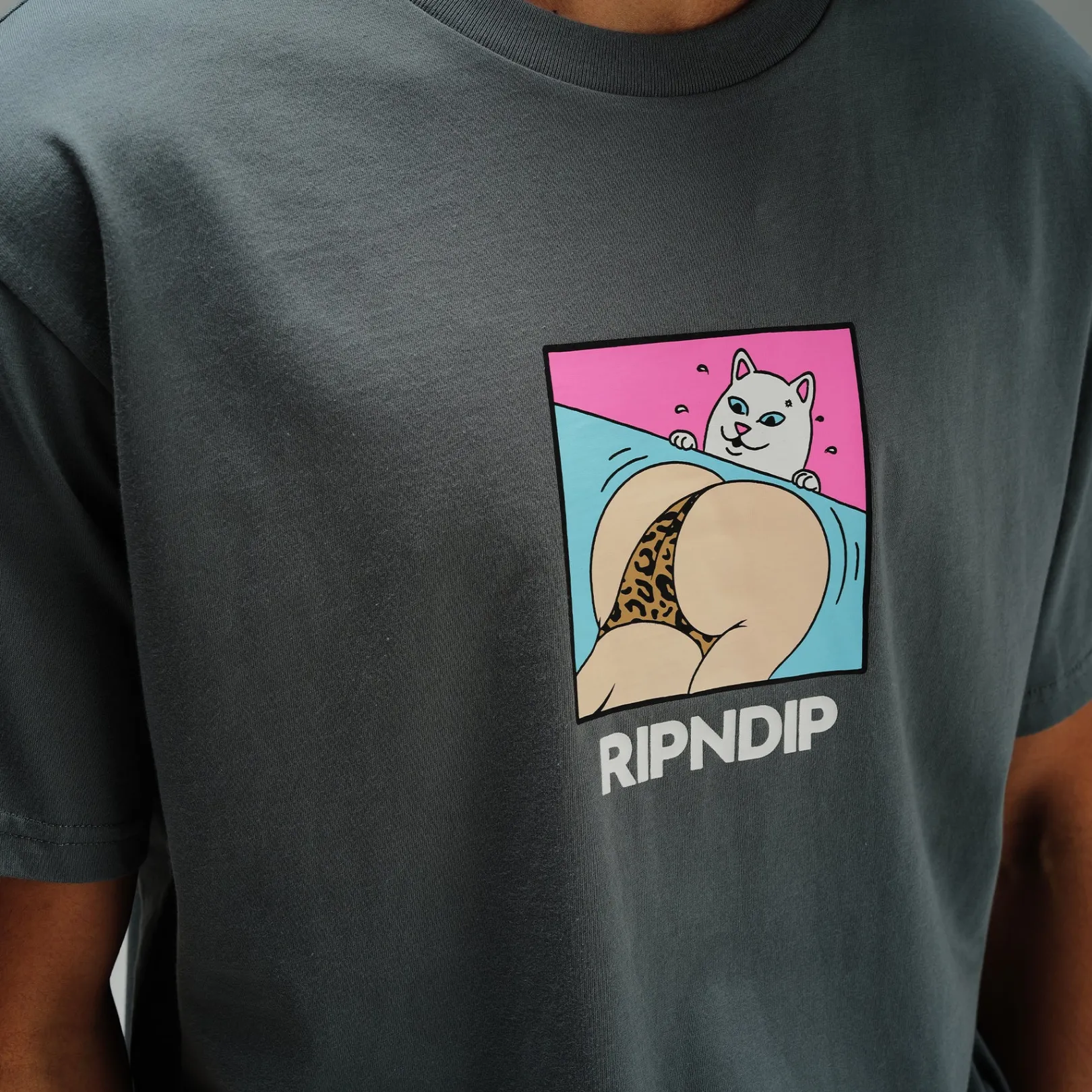 Peaches And Nerm Tee (Charcoal)<Ripndip Shop