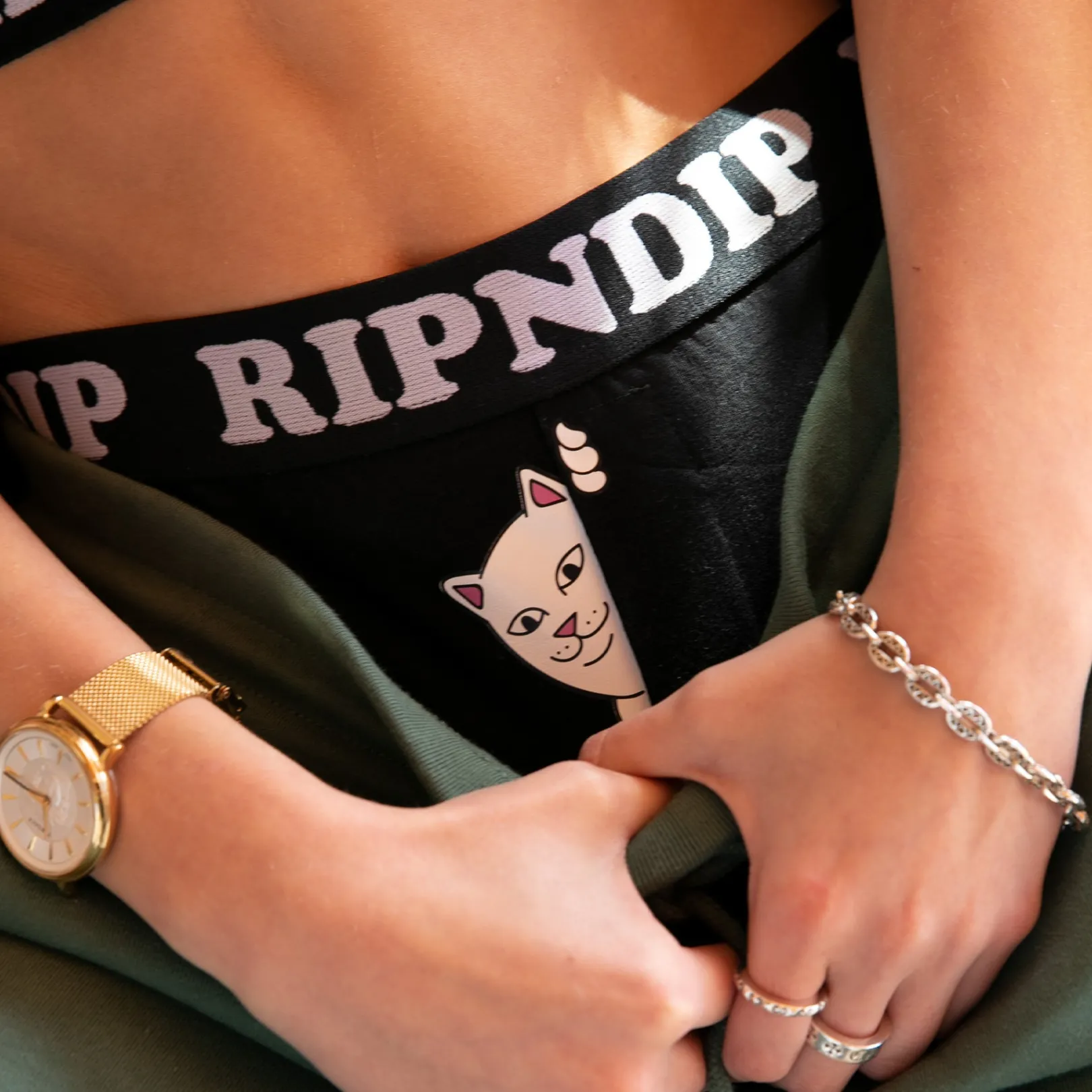 Peek A Nermal Boxers (Black)<Ripndip Online