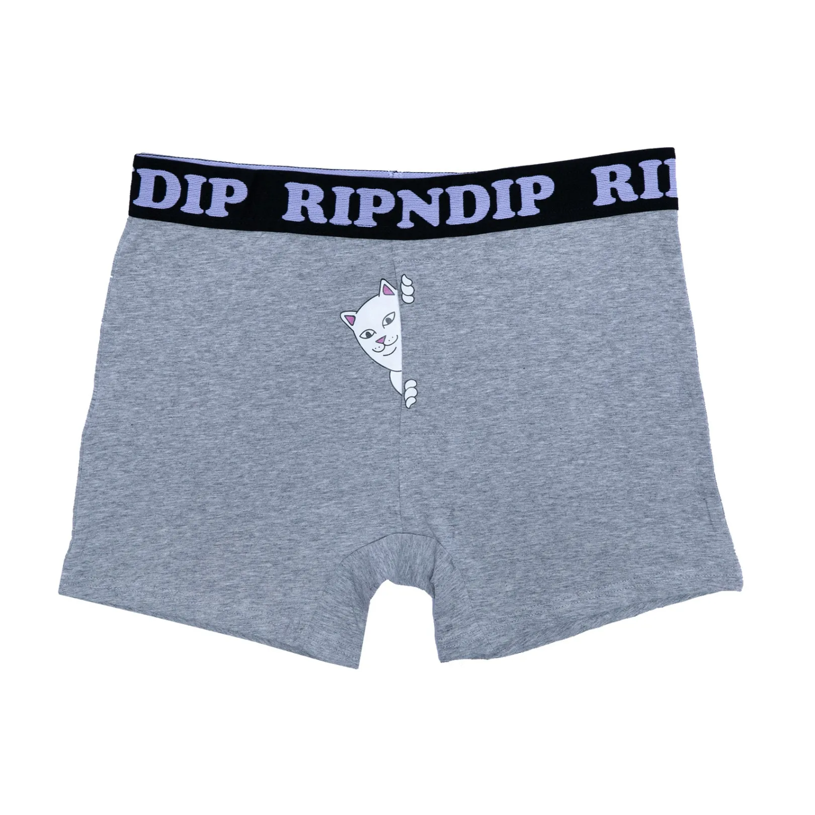 Peek A Nermal Boxers  (Heather Grey)<Ripndip Fashion