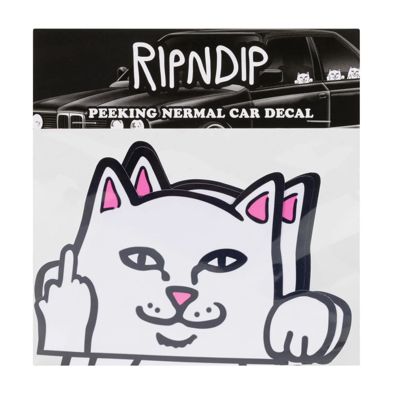 Peeking Nermal Car Sticker Pack (White)<Ripndip Best