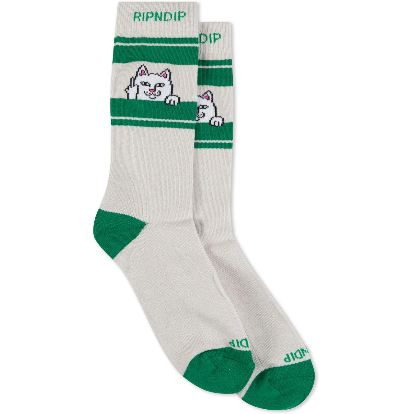 Peeking Nermal Socks (Grey/Green)<Ripndip Sale