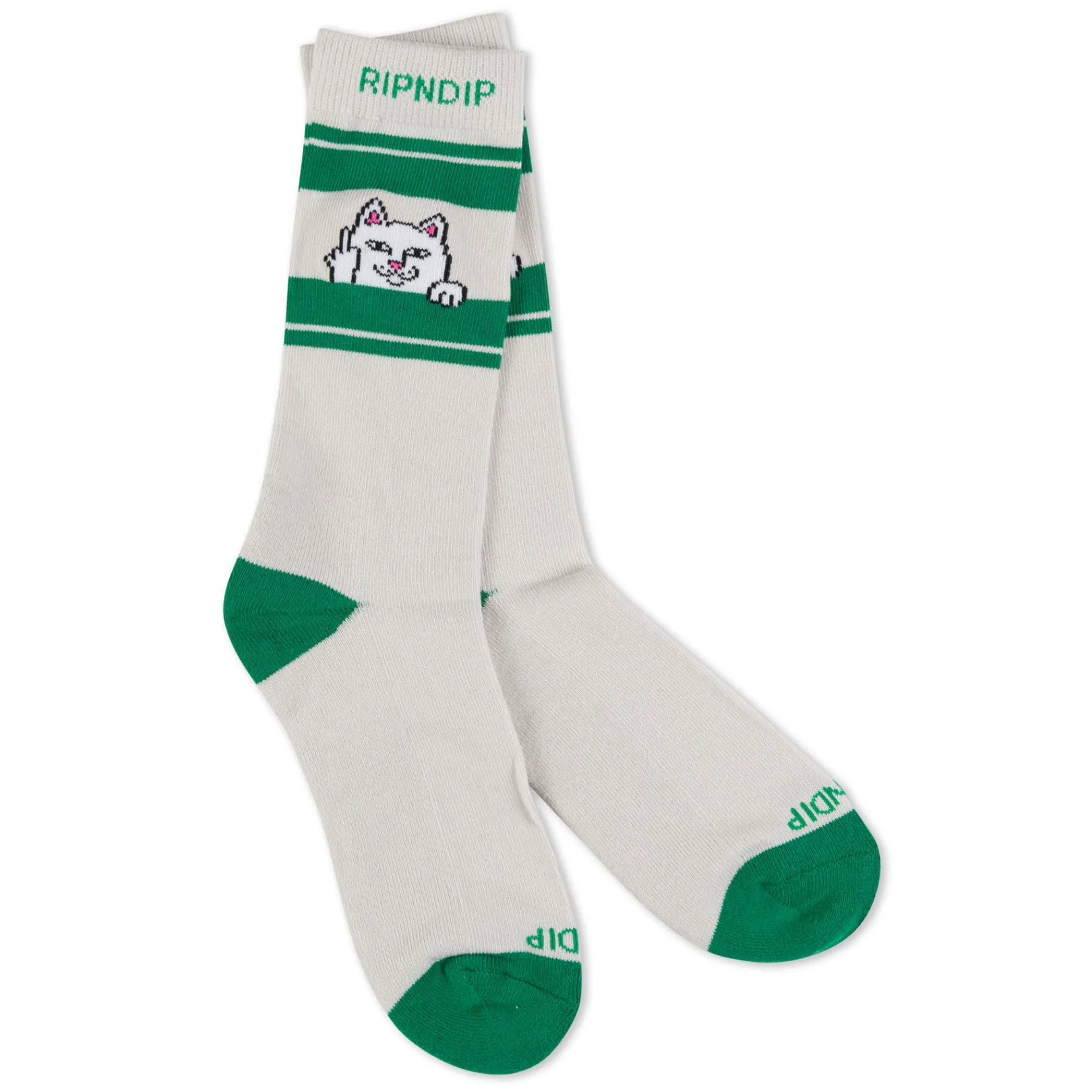 Peeking Nermal Socks (Grey/Green)<Ripndip Sale