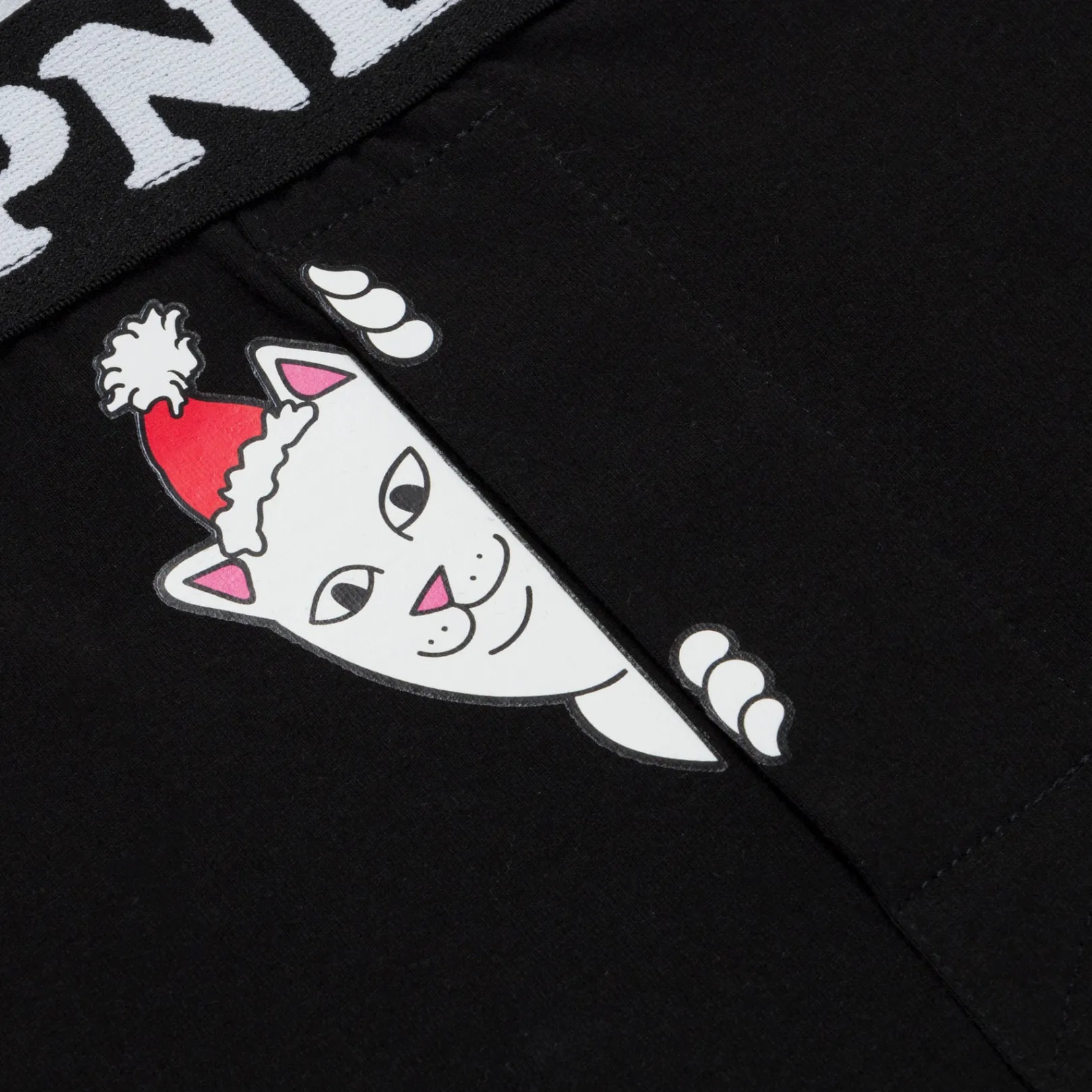 Peeking Santa Nerm Boxers (Black)<Ripndip New