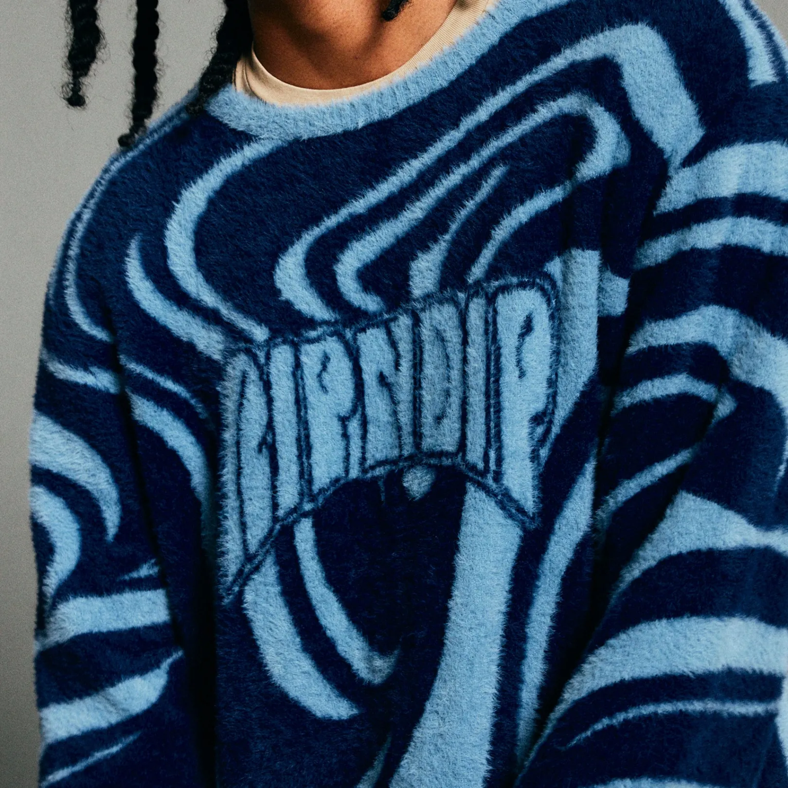 Psychedelic Mohair Knit Sweater (Dark Slate)<Ripndip Outlet