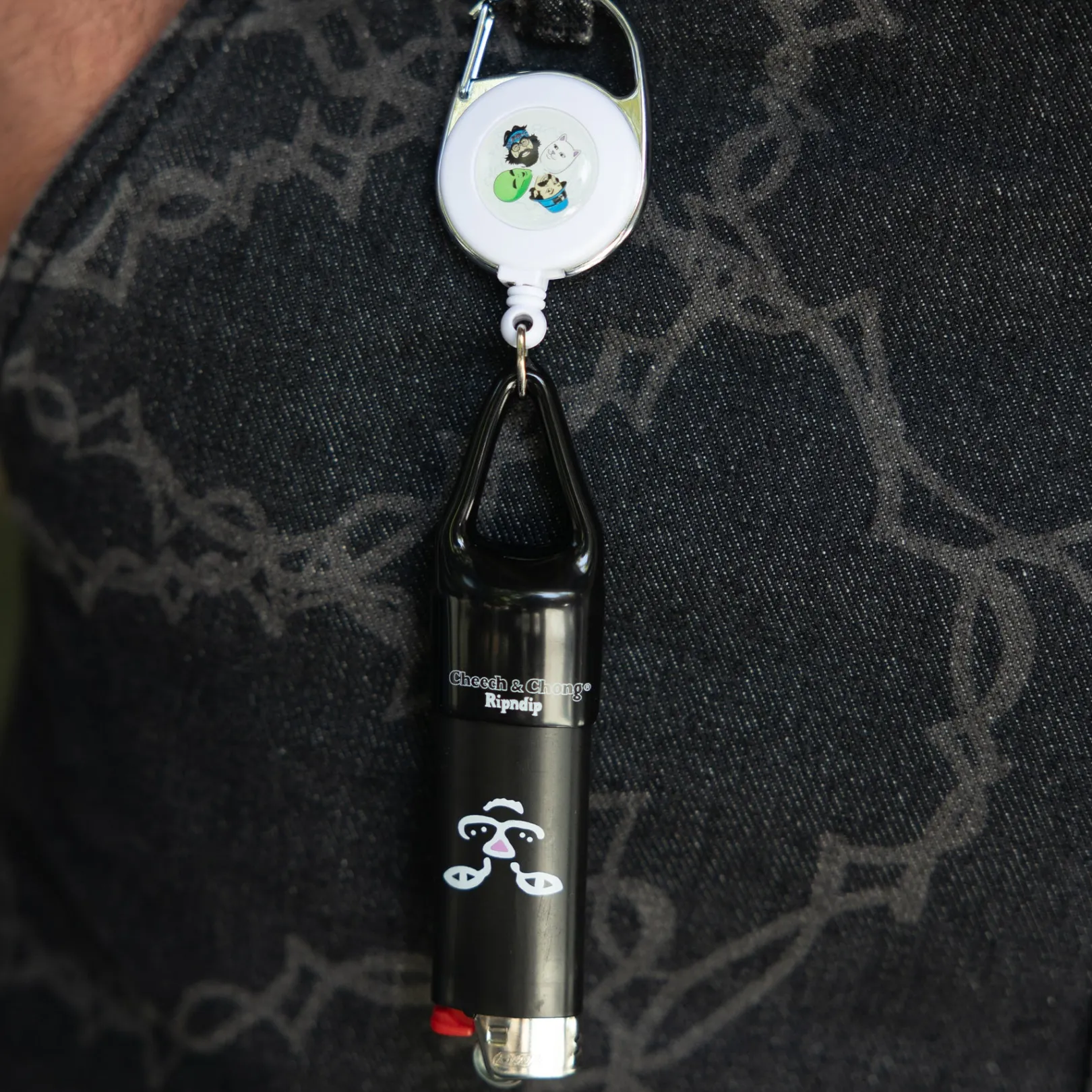 Puff Puff Lighter Leash Keychain (Black)<Ripndip Best Sale