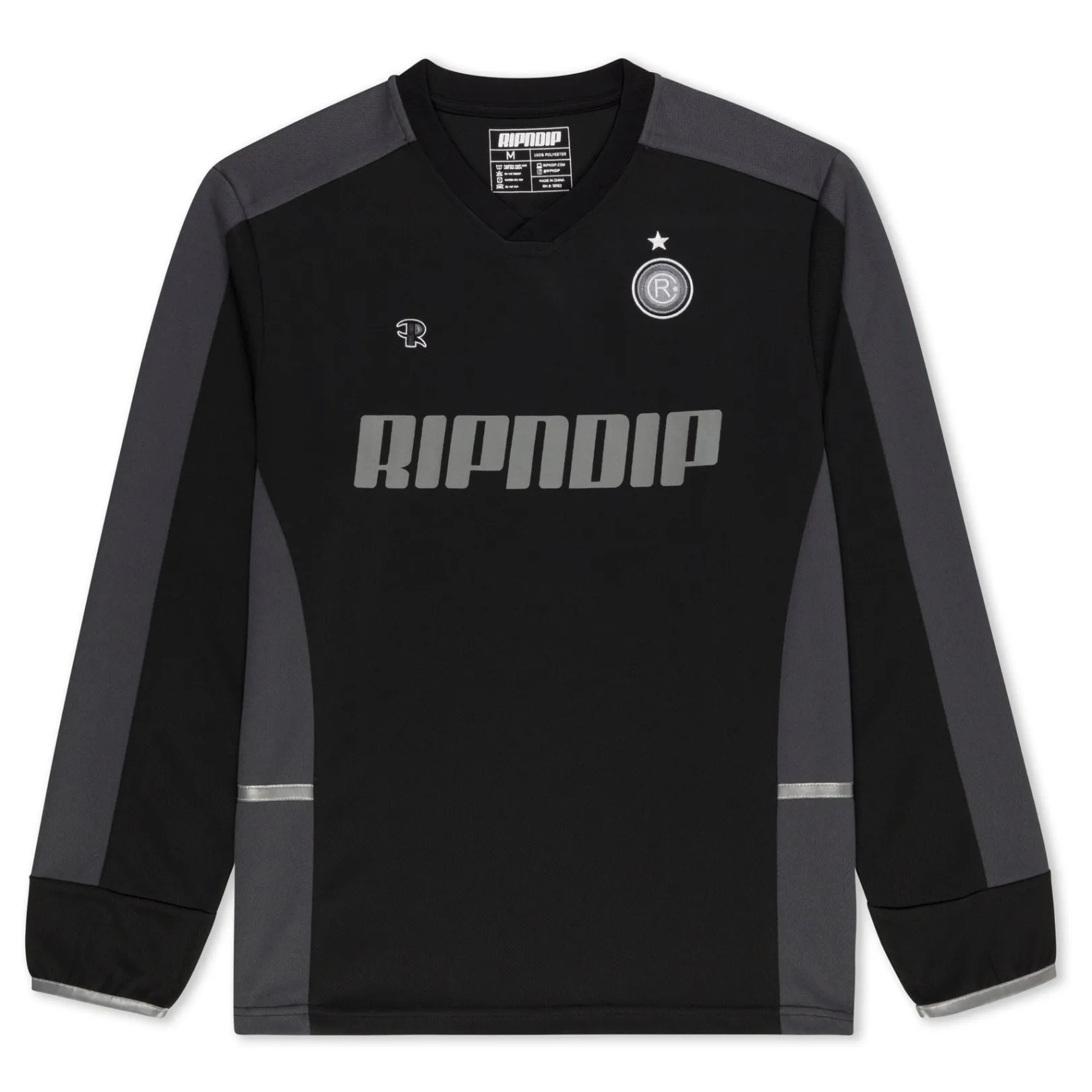 FC Long Sleeve Soccer Jersey (Black / Charcoal)<Ripndip Flash Sale