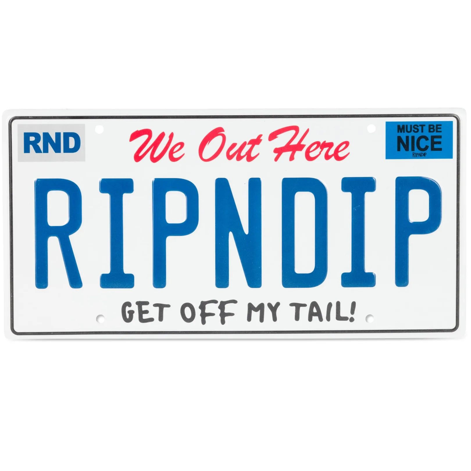 License Plate (White)<Ripndip Cheap