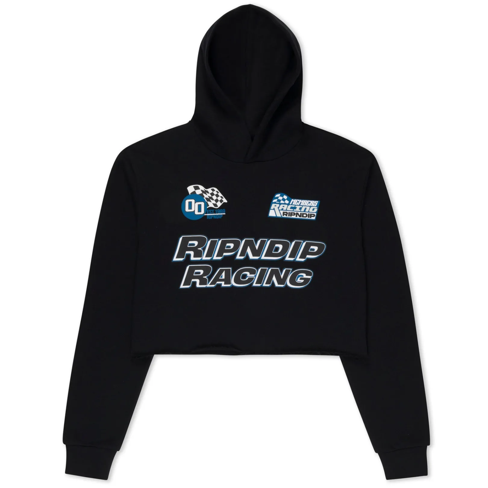 Ripnrace Cropped Hoodie (Black)<Ripndip New